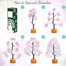 Rose Quartz Crystal Tree Home Decor and Pink Room Decor, Healing crystals Chakra Tree of Life Birthday Gifts for Women Mom Her Sister House warming Gifts New Home Spiritual Presents womens Gift