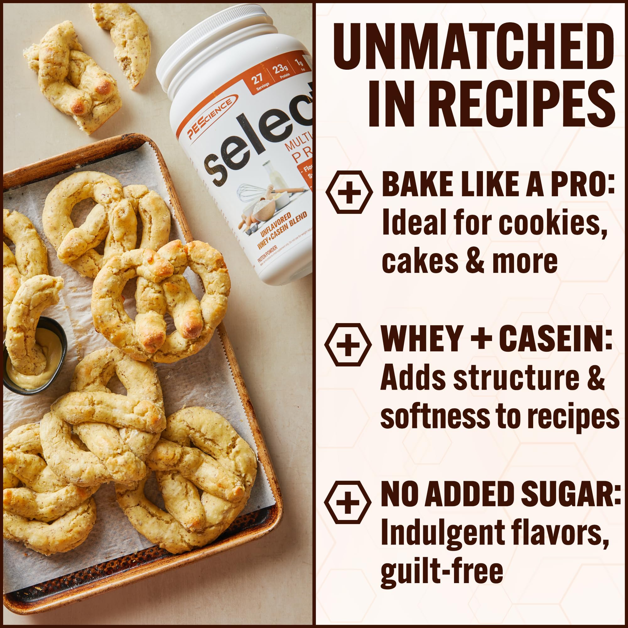PEScience Select Multi-Purpose Protein Powder, Unflavored, 27 Servings — Amazon image 3