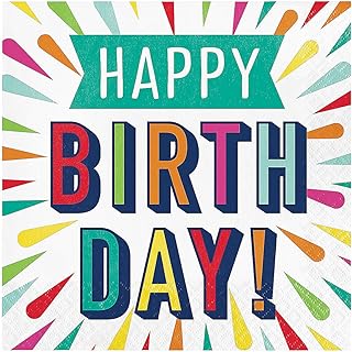 Birthday Burst Luncheon Napkins 16 Pieces