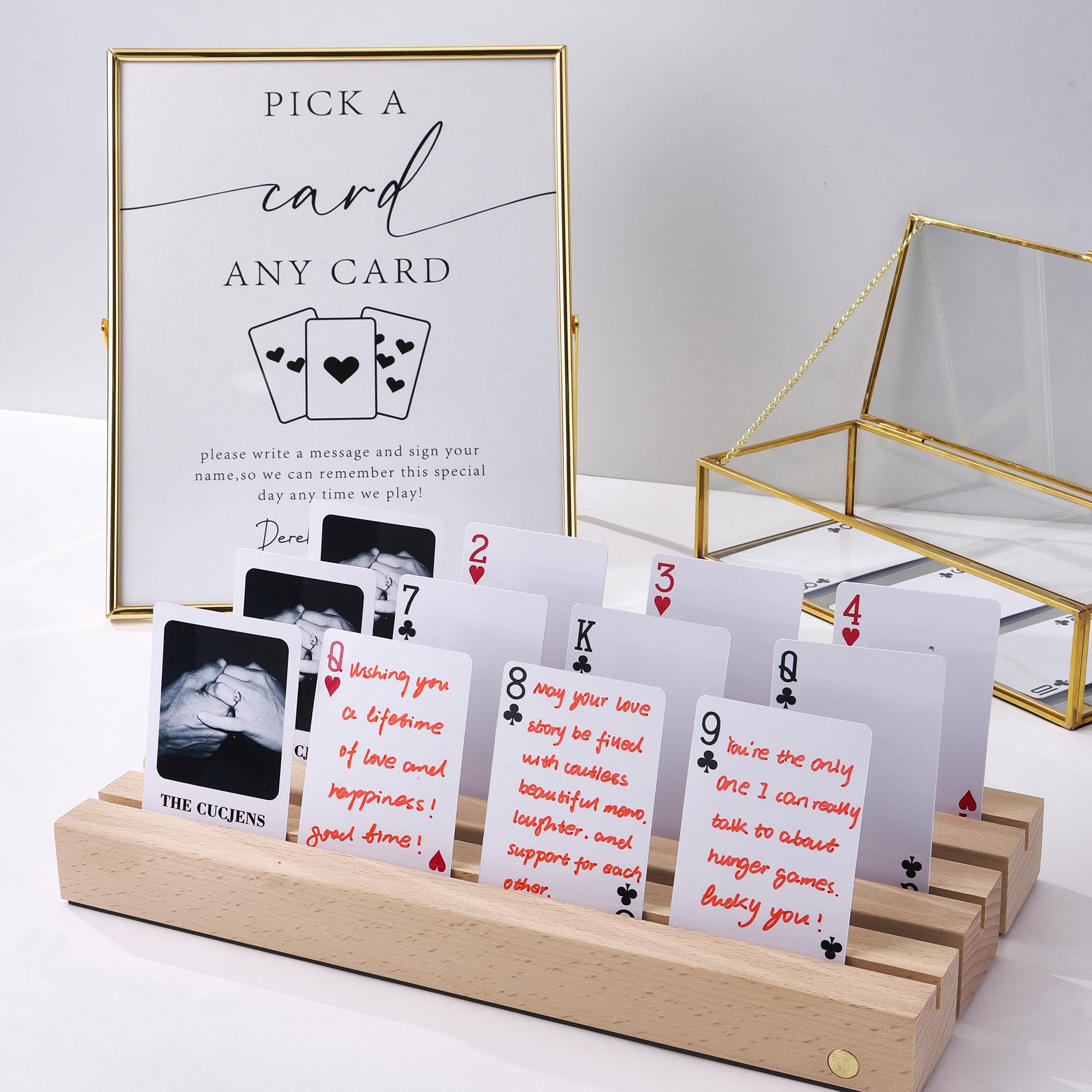 SHWorkshop Custom Guest Book Playing Cards Blank Playing Cards Wedding Guest Book Alternative Guest Cards Deck of Cards