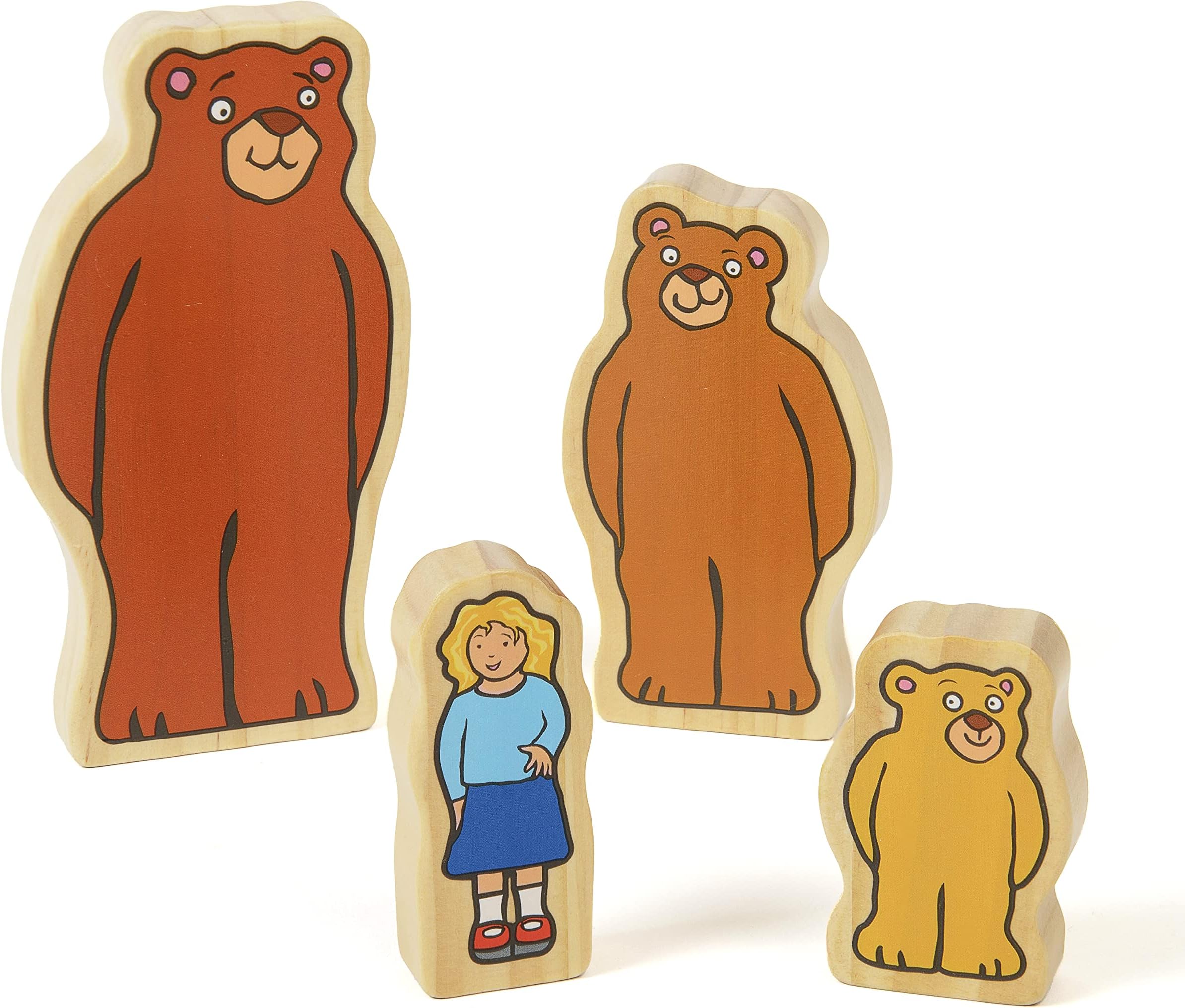 Yellow Door Goldilocks and the Three Bears Wooden Character Set| Storytelling | Traditional Tales | Story Book Play Characters | Early Educational Toy for kids age 2 3 4 5 | Wooden Toys | Literacy