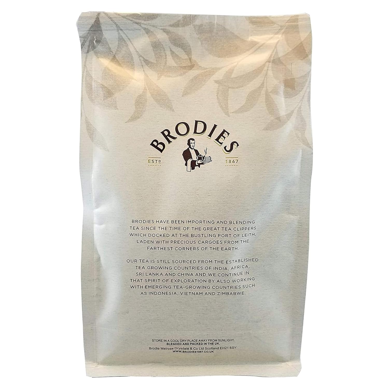 Brodies Tea, Scottish Afternoon Tea, Loose Leaf Black Tea Imported from Scotland, 200g Bag (Pack of 2)