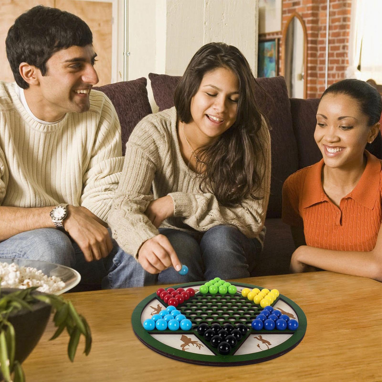 Solitär Spieleset | Holz Sternhalma Spielbrett,Strategiespiel Für Familienabende Gartenpartys Erwachsene Und Kinder