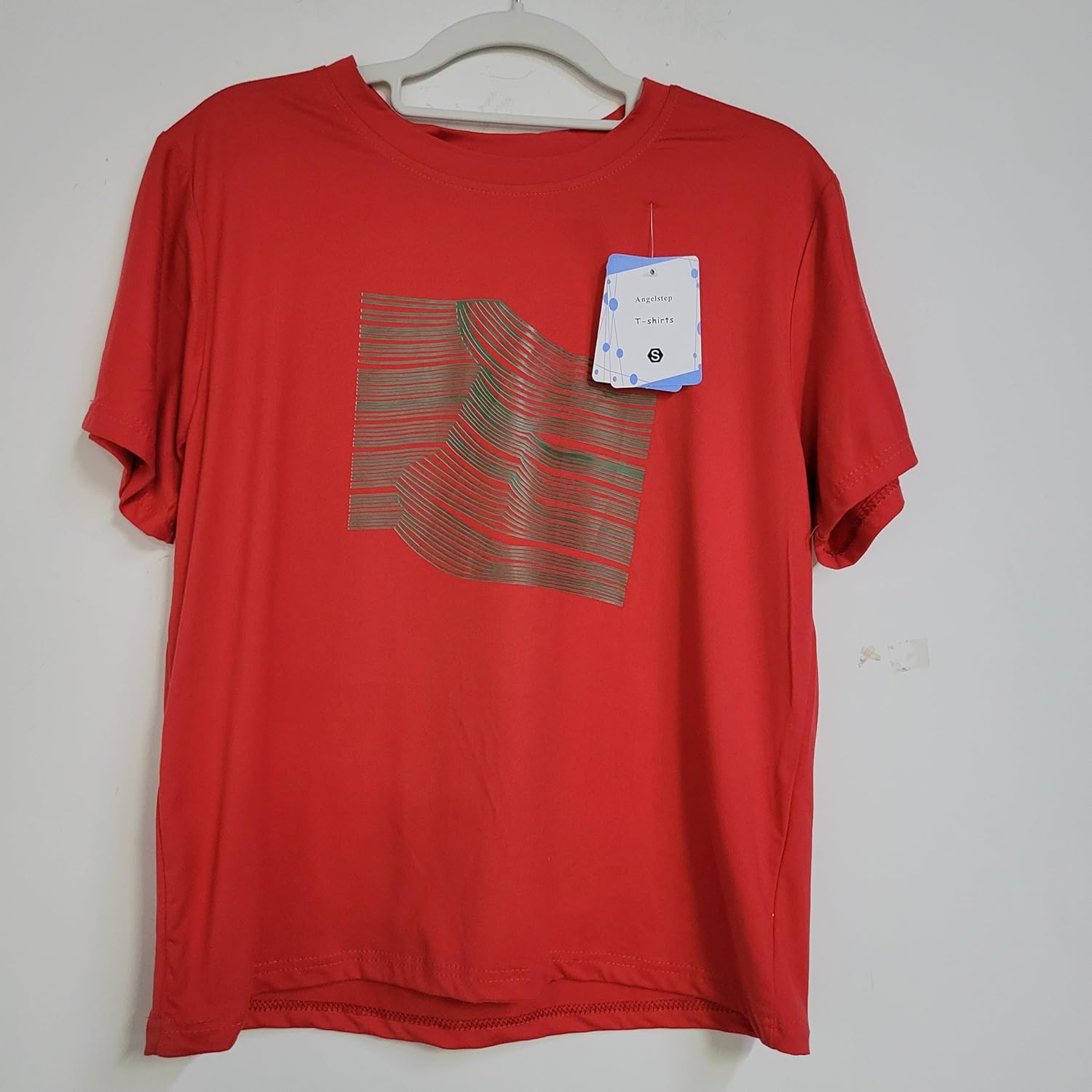 Angelstep T-shirts Men's Premium Red T-Shirt | Soft 100% Cotton, Classic Crew Neck, Comfortable Fit for Casual Wear & Sports