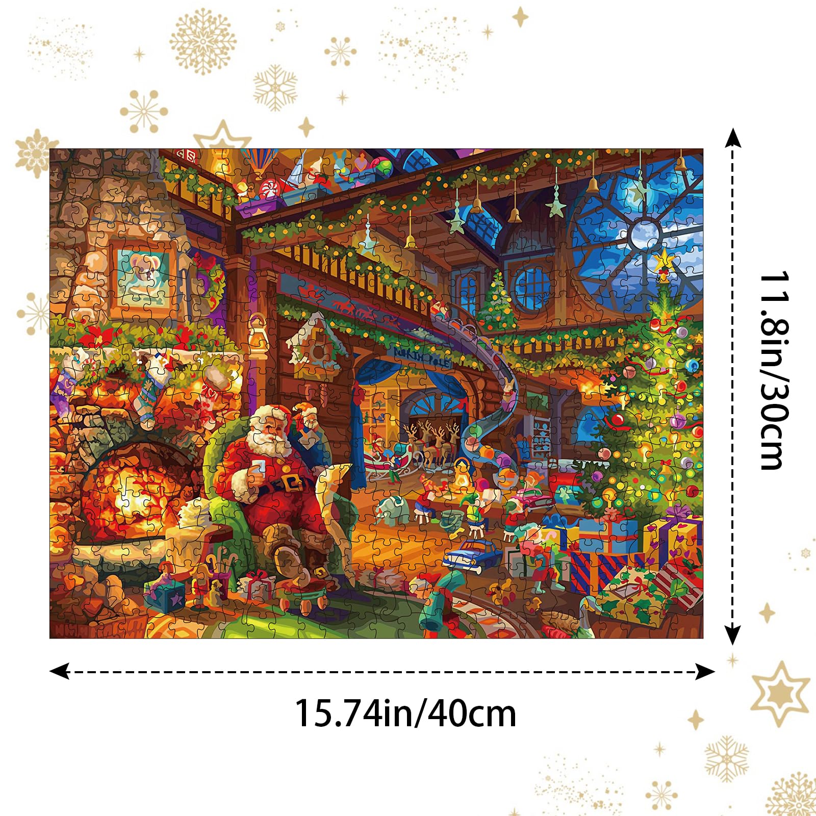 WOODBESTS Holzpuzzle "Strohjungfrau" Für Erwachsene (225 Teile, 34x30,1 Cm) – Einzigartige Formen, Perfekt Als Geschenk