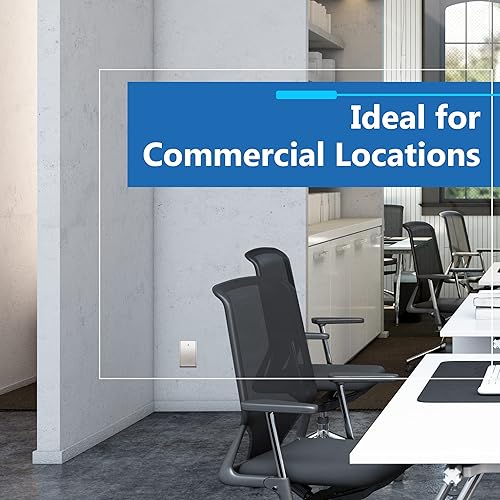 Vista 71 de LIDER Placa de pared de metal en blanco, cubierta de salida de acero inoxidable, resistente a la corrosión, tamaño mediano de 1 banda, 4.88 x 3.11