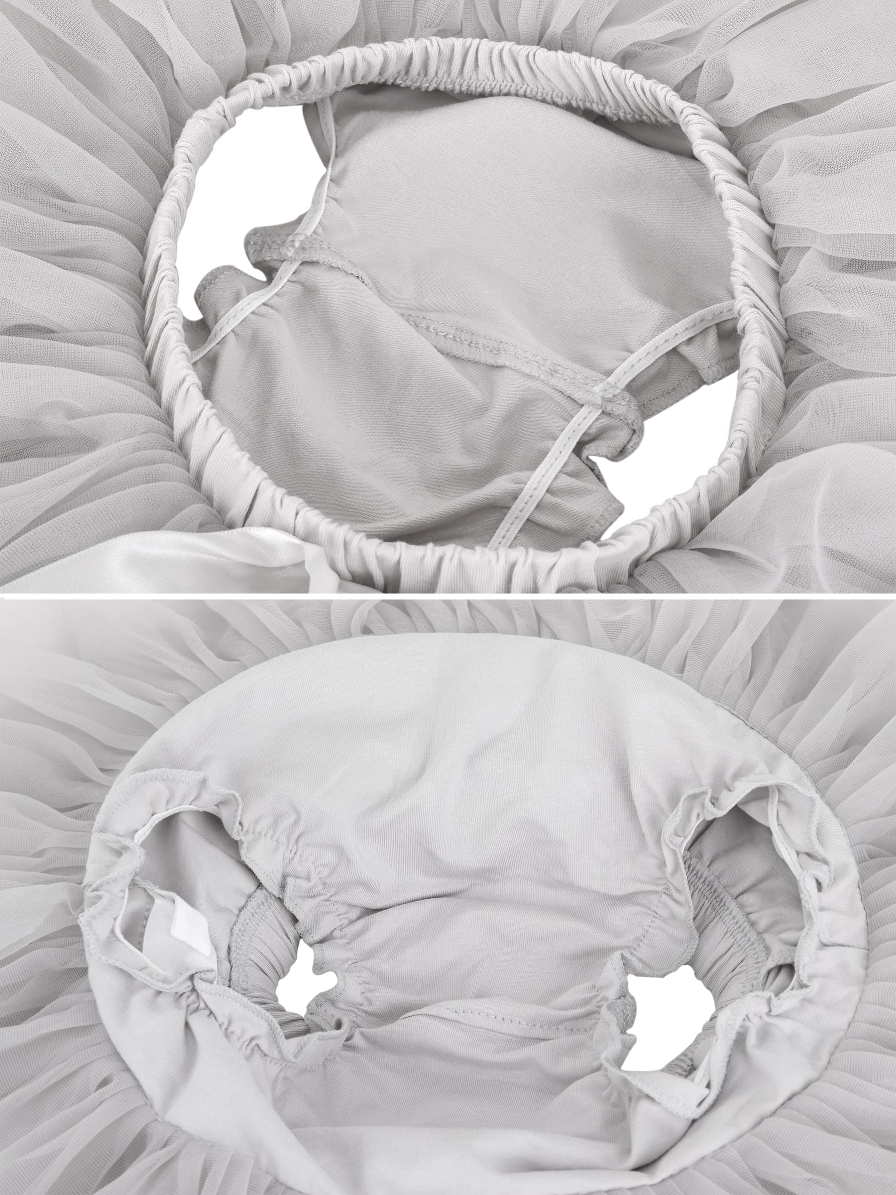 Bébé Tout-Petit Enfant Fille Tutu Princesse Mini Jupe Super Doux Tulle Taille Élastique Ballet Avec Protège-Couche + Bandeau