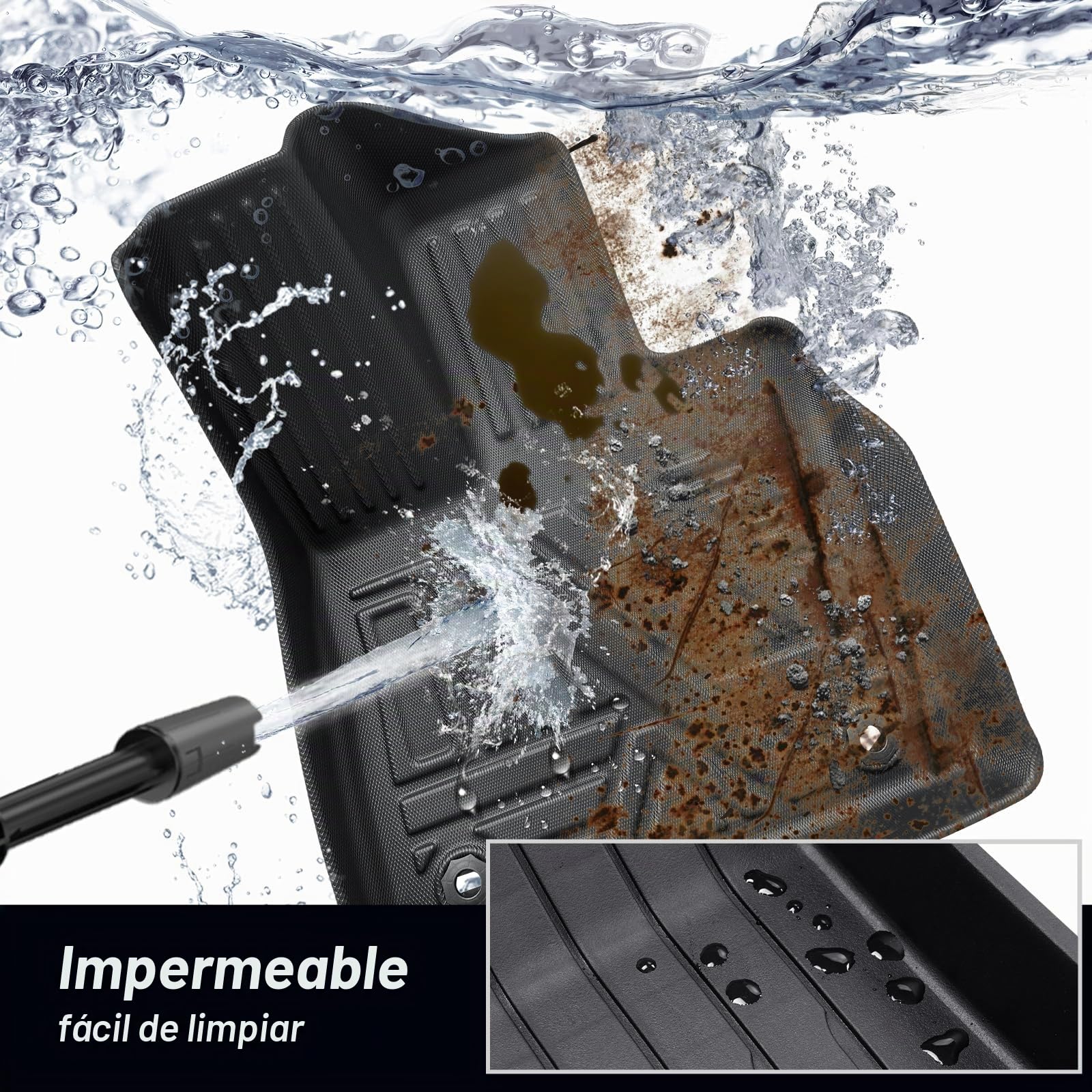 ECOZEN Alfombrillas Toyota RAV4 PHEV Plug-in Hybrid 2023-2026 de Goma para Coche 3D TPE Alfombrillas para Coche Antideslizantes talonera de Goma Reforzada de fijación para Todo Tipo de climas