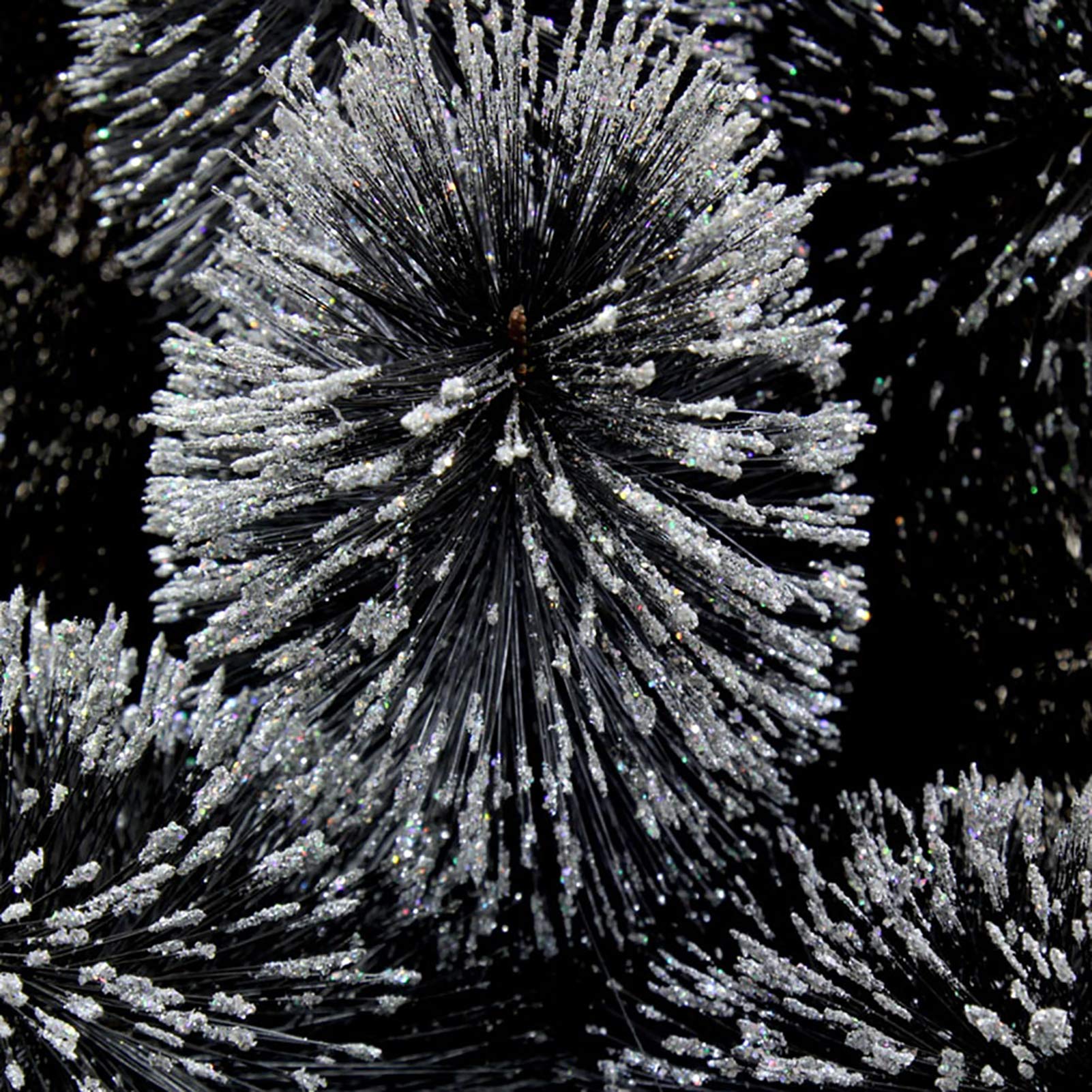 Albero di Natale Automatico con Aghi di Pino Criptati, con Gambe in Metallo Massiccio, Albero di Natale Artificiale di Lusso, Nero 120 Cm,Black,120cm(4ft)