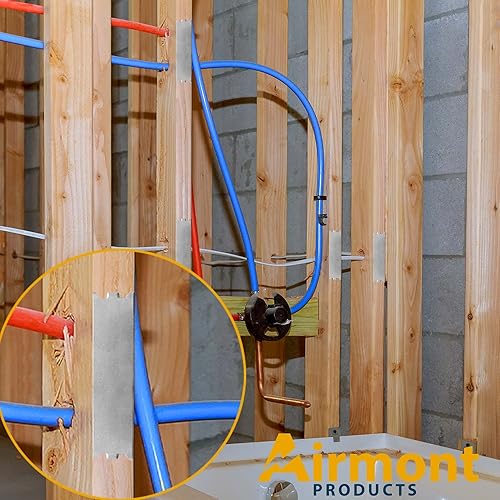 Miniatura 5 de AP-12062, placa de seguridad para clavos de madera de calibre 16, 1.5 x 6 pulgadas, protege la plomería y el cableado, puntas afiladas, protector de