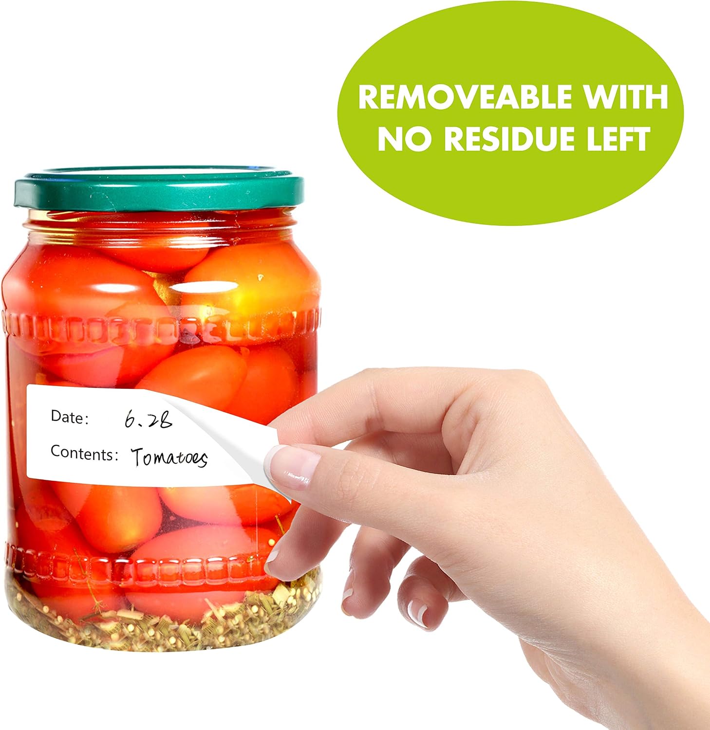 500 Freezer Refrigerator Food Labels Reminder Water Oil Resistant in Roll with Perforation Line,Removable Adhesive image 5