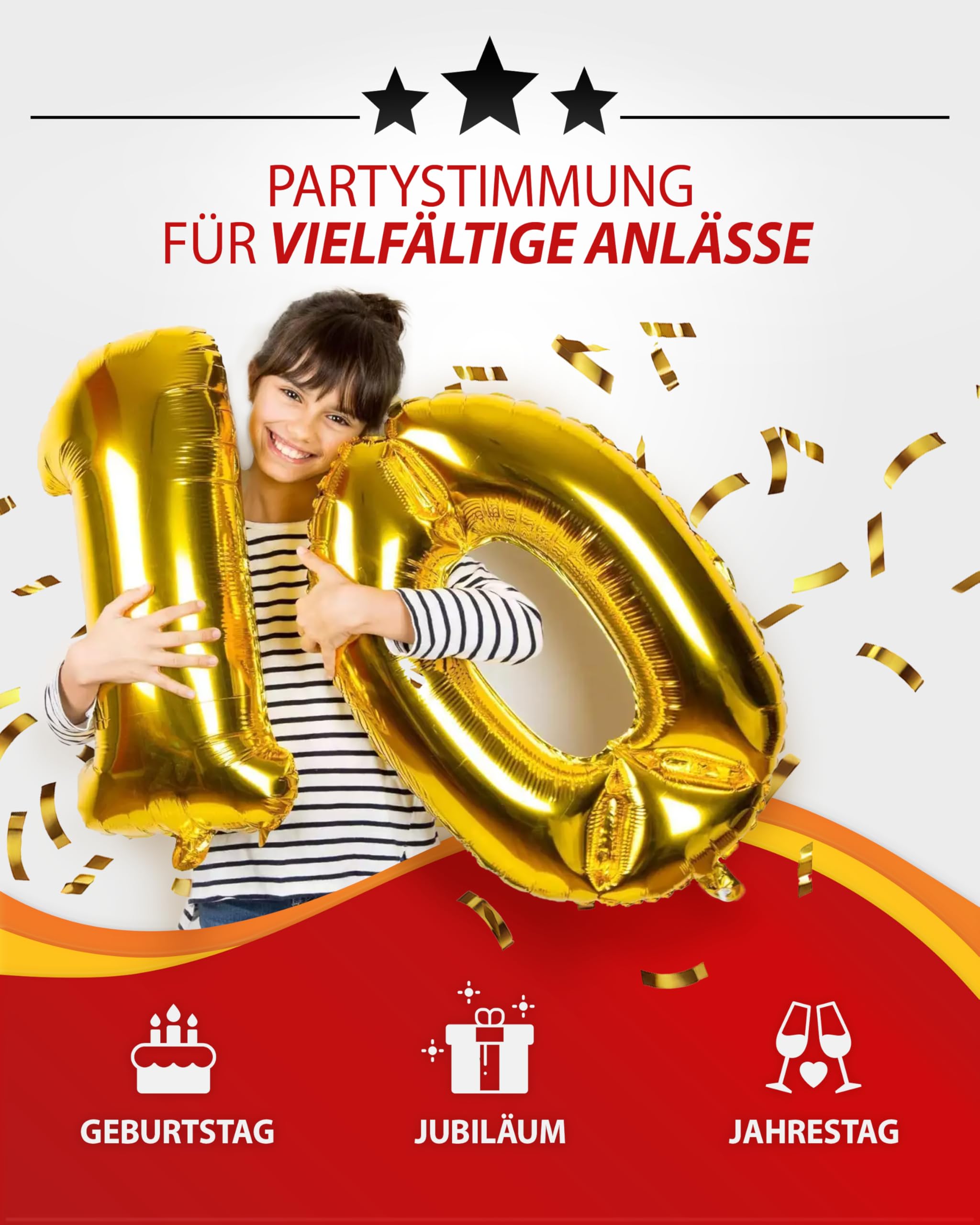 Party Factory – Helium Gasflasche 1x 200L für ca. 30 Luftballons – Partydeko Ballongas Flasche für Latex- & Folienballons – Einwegflaschen mit Knick-Füllventil – Für Partys, Hochzeiten und Geburtstage