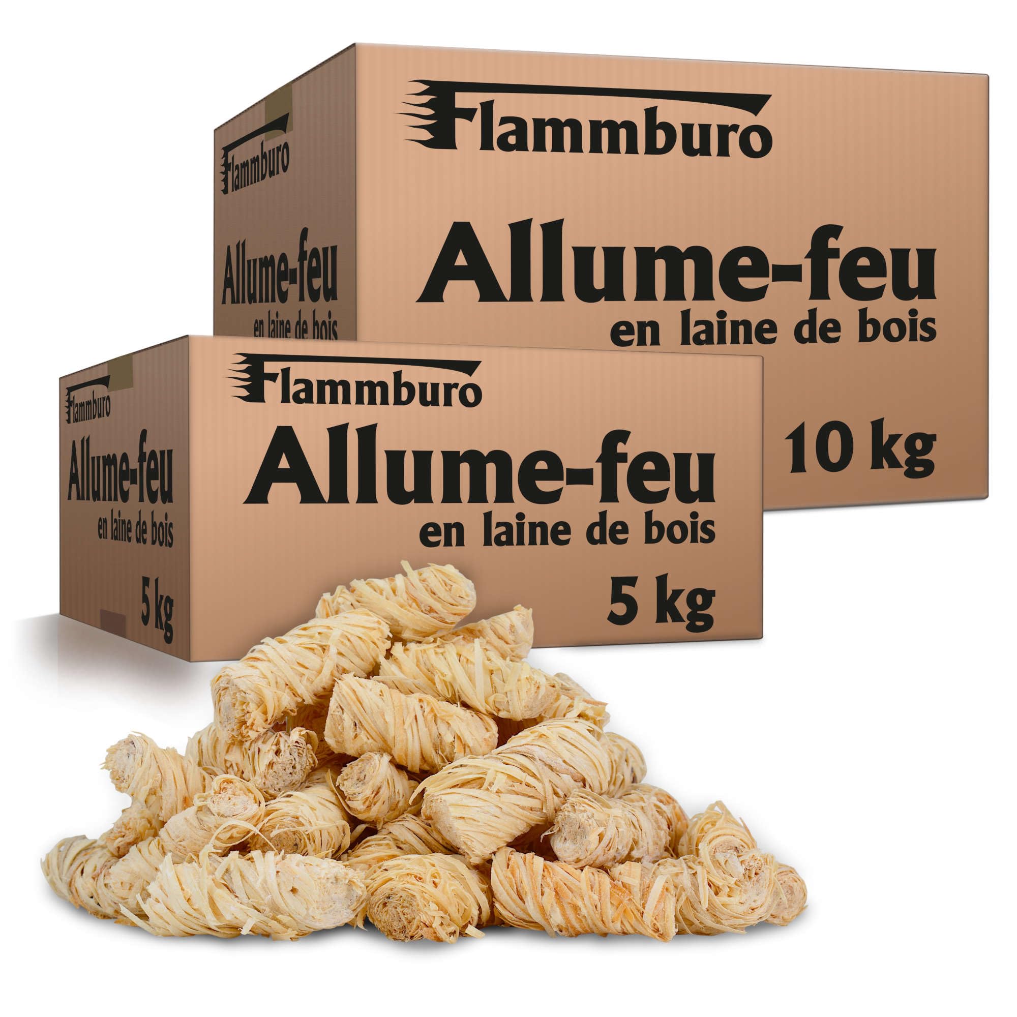 Allume-feu de qualité supérieure - 1 kg - Allume-feu en Laine de Bois
