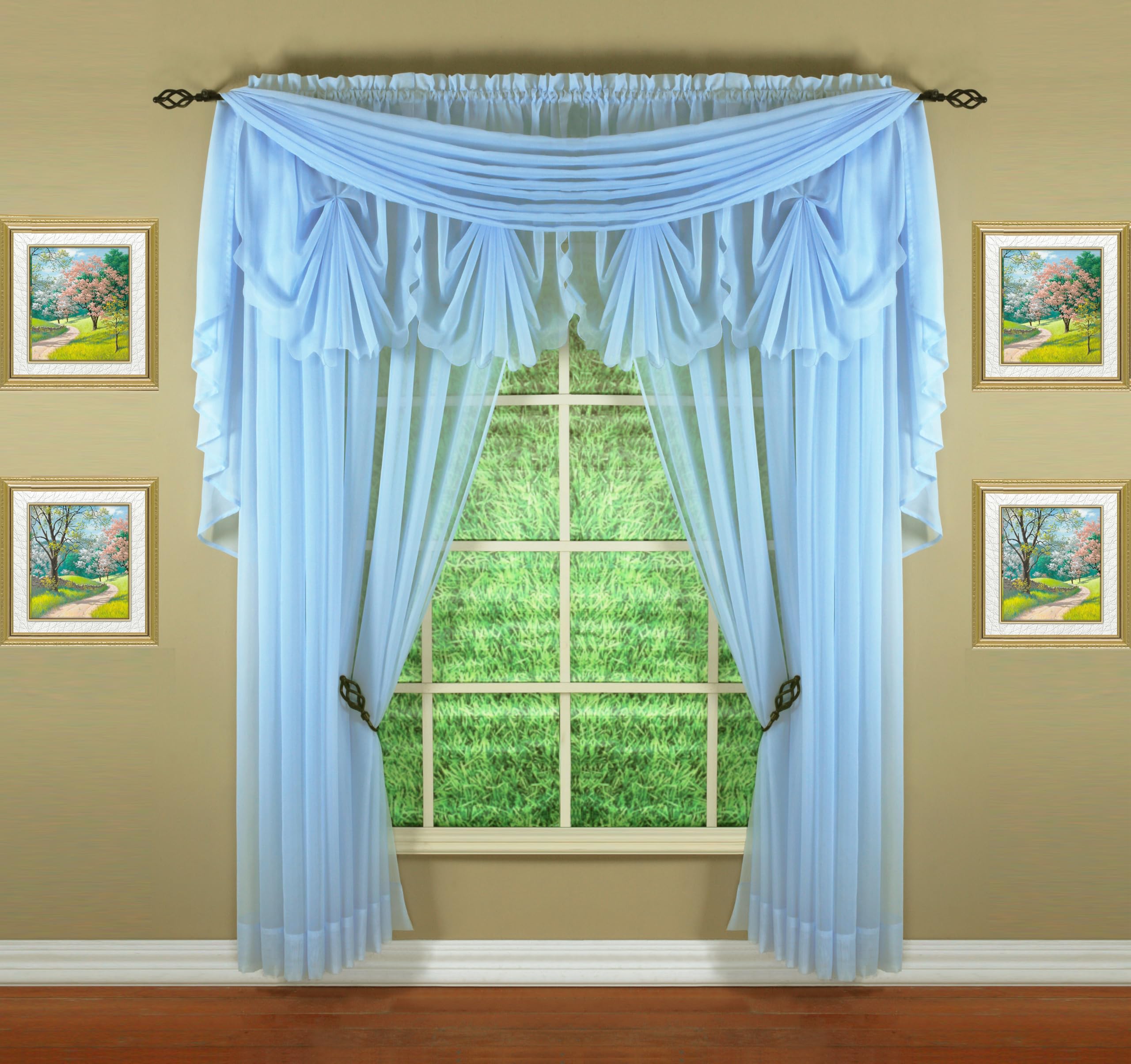 Today's Curtain Emelia Original Voile Panel 108", Sky Blue, 60" W x 108" L โ image 1
