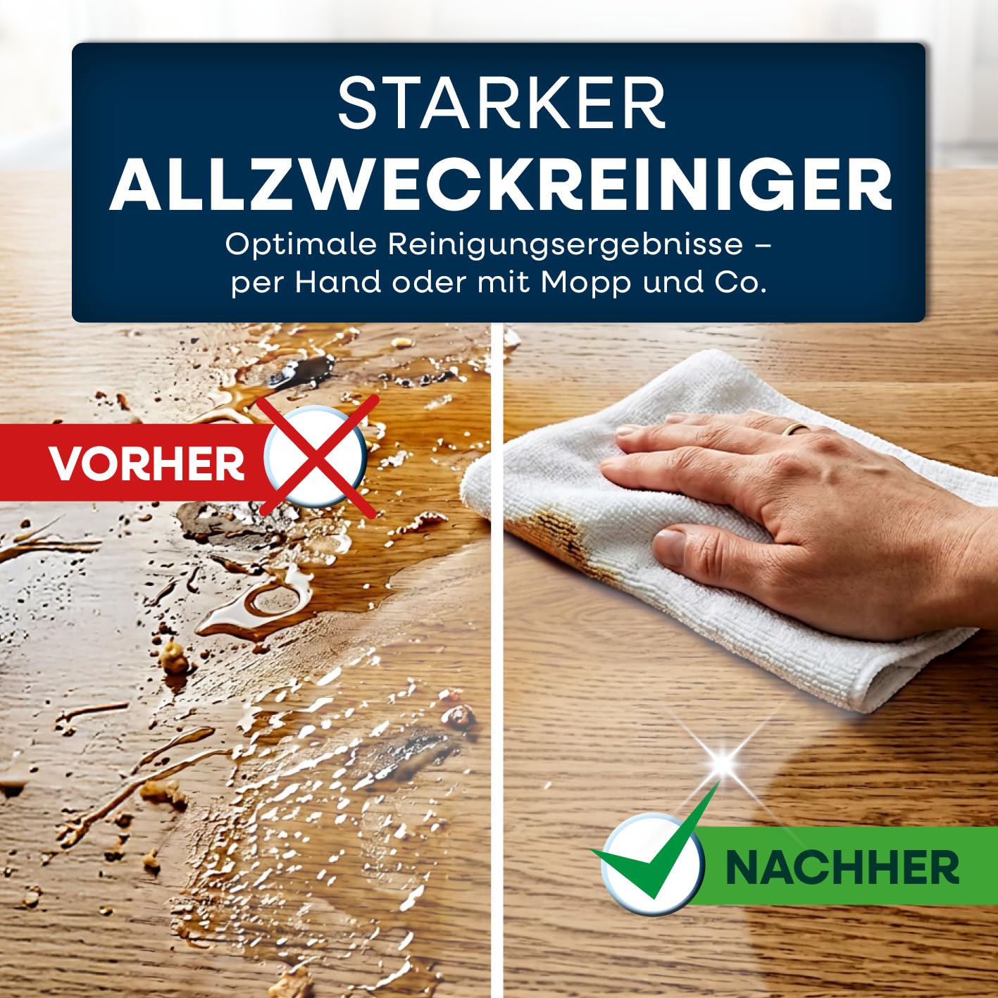 EASYmaxx Orangenreiniger Konzentrat - Badreiniger, Küchenreiniger & Allzweckreiniger in einem | 4x500ml Putzmittel inkl. 2 Sprühflaschen | Cleaner mit effektiver Allesreiniger Wirkung & Fettlösekraft