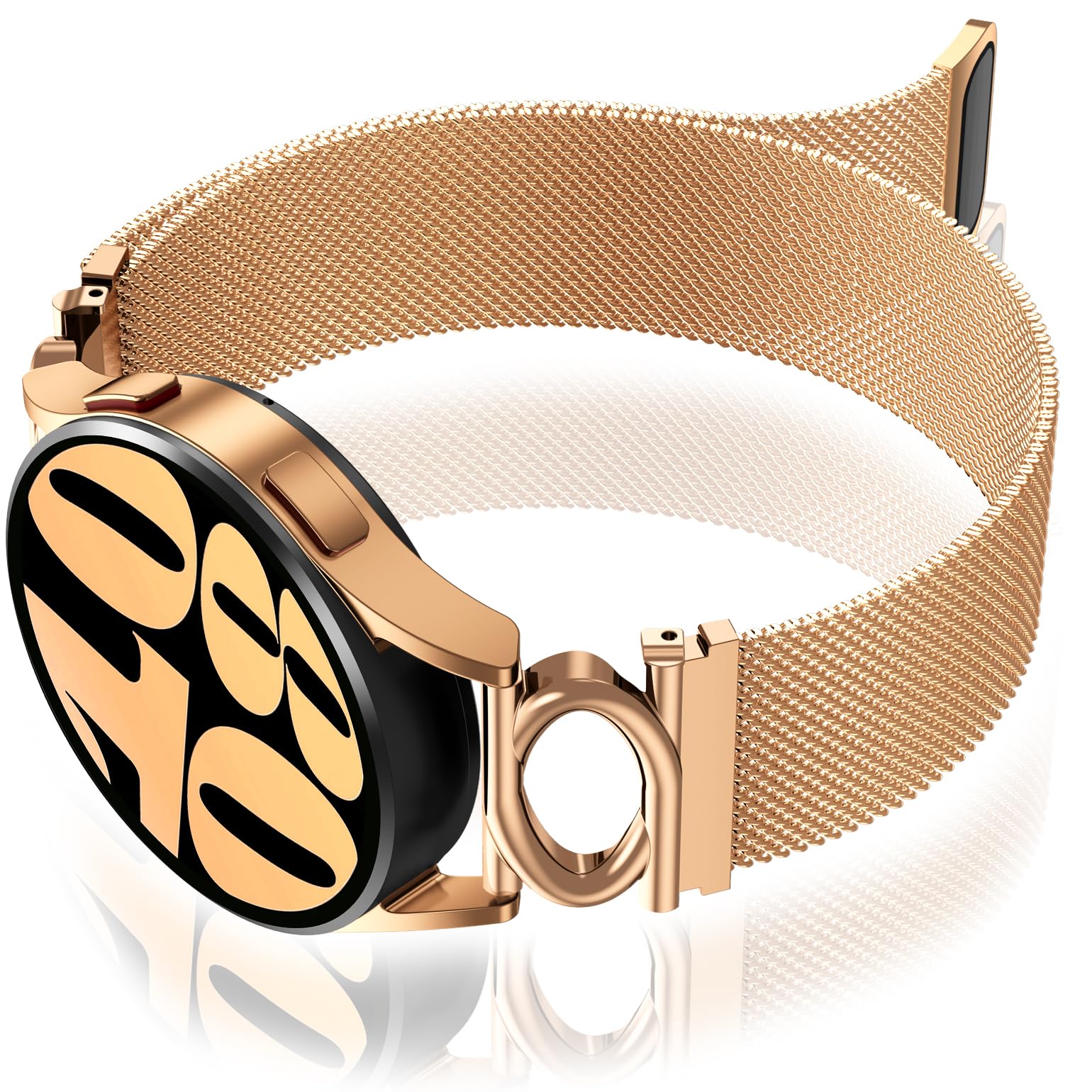 Oanux 20mm Milanese Metal Bands Compatible with Samsung Galaxy Watch 7 6 5 4 FE 40mm 44mm/Galaxy Watch 5 Pro 45mm/Watch 6 4 Classic/Galaxy Active 2 Band/Watch 3 41mm