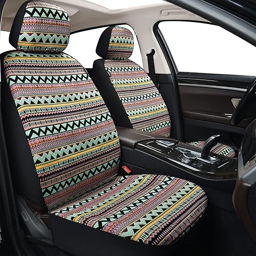 Miniatura 3 de AKAUTO Baja - Juego completo de fundas para asiento de automóvil con almohadillas para cinturón de seguridad y funda para volante, funda interior