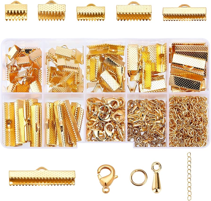 Amazon.com: PH PandaHall 410pcs Golden Jewelry Finding kits 6