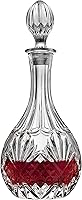 Godinger Dublin Wine Decanter - Lead-Free Crystal 750ml Carafe with Sparkling Diamond Cuts for Elegant Serving