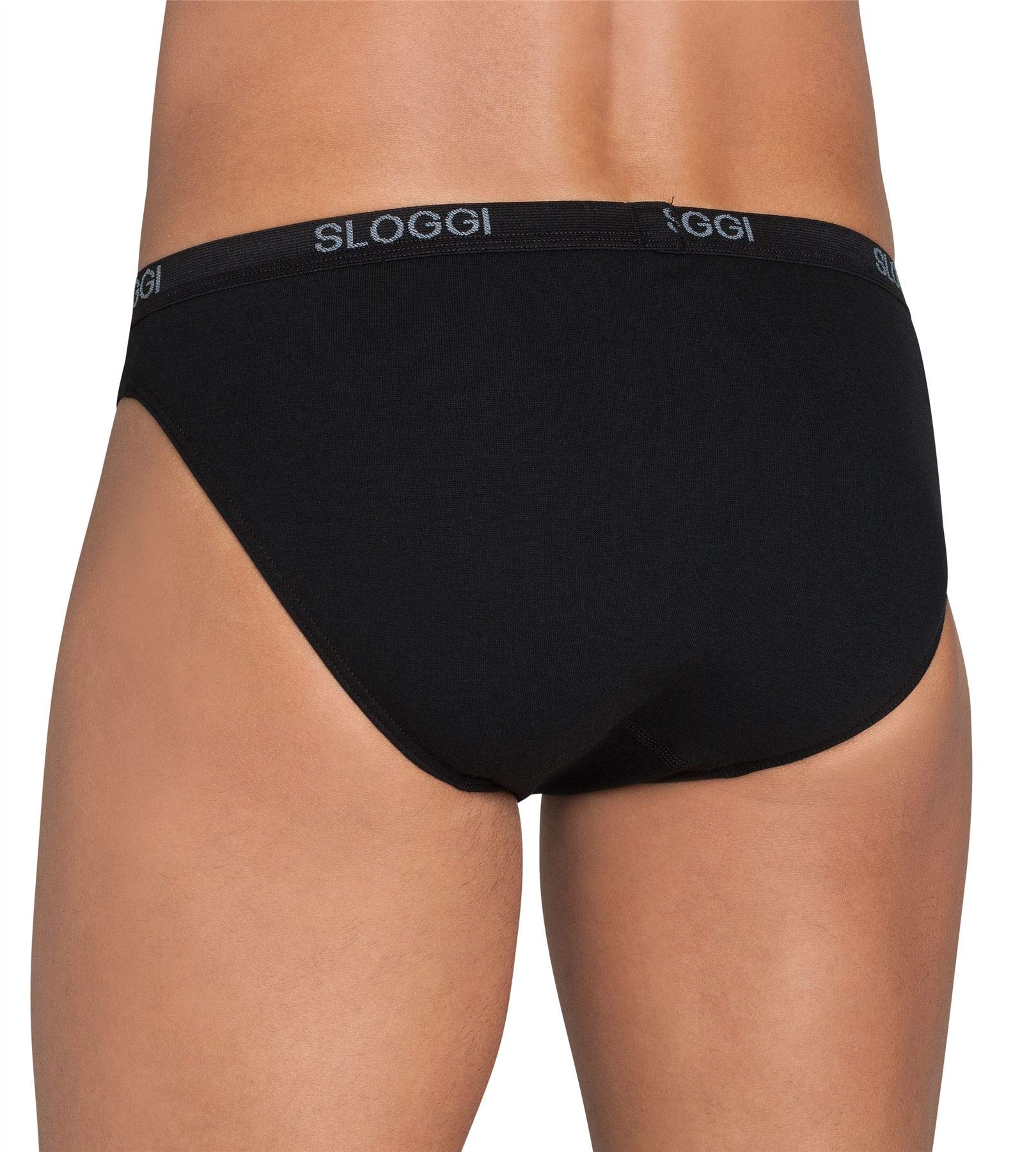 Sloggi para Hombre Algodón Básico Minivestido Negro, Blanco, Gris o Azul Marino