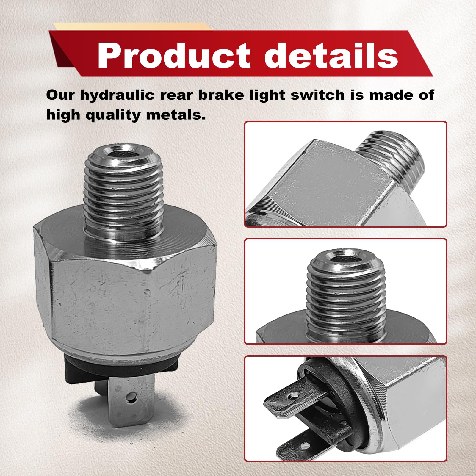 Interruptor De Luz De Freno Hidráulico - Roscas 1/8 NPT, Reemplazo Para DS-272191, Ideal Para Coches Y Motos