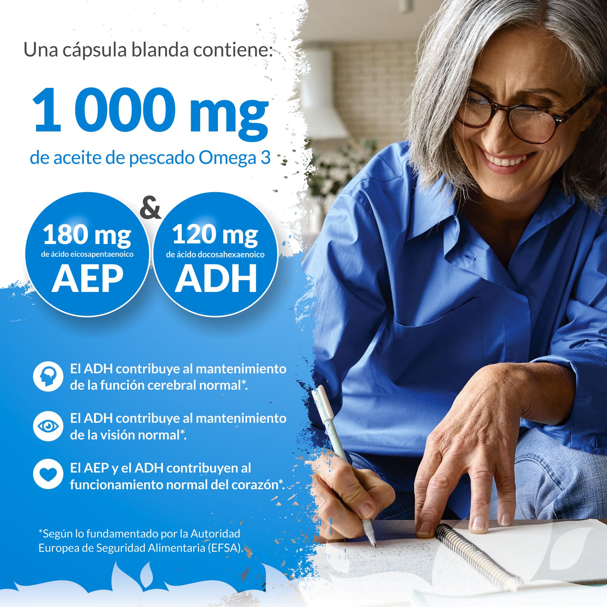 Omega 3 1000mg TG | Forma de triglicéridos - 365 Cápsulas Blandas - Omega-3 Ácidos Grasos 540mg EPA y 340mg DHA por Dosis Diaria - Aceite de Pescado Omega3 - Fabricado en Europa - Nu U Nutrition