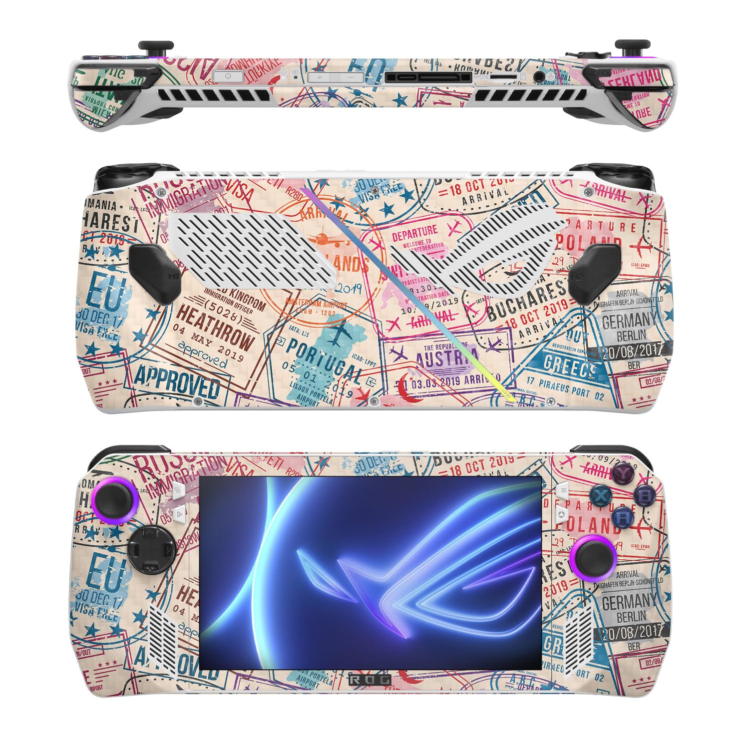 MightySkins Carbon Fiber Skin Compatible with Asus ROG Ally - Ive Been Everywhere | Protective, Durable Textured Carbon Fiber Finish | Easy to Apply