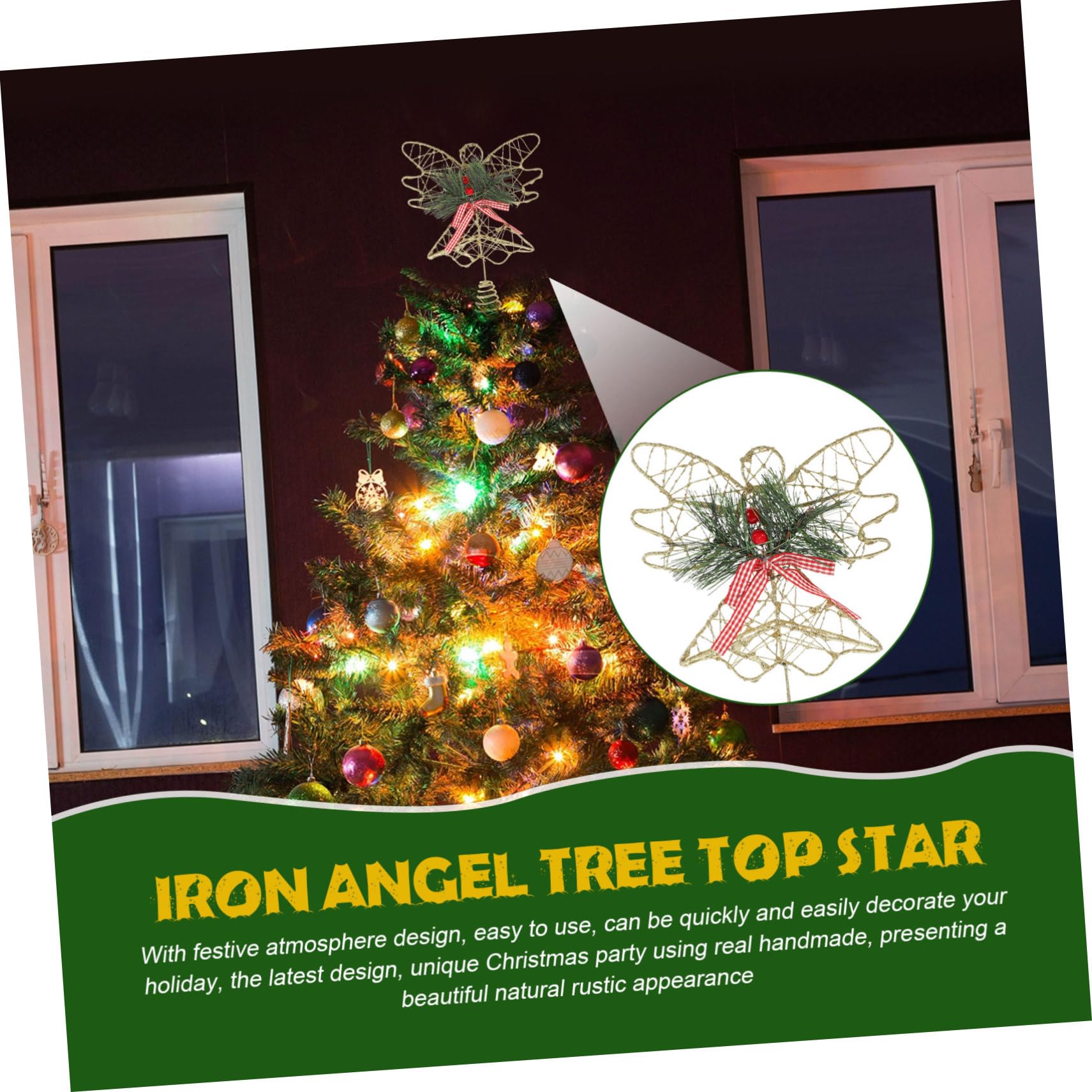Zerodeko Lot De 4 Décorations De Sapin De Noël en Forme Dange Décoration Multi-usages pour Centre Commercial
