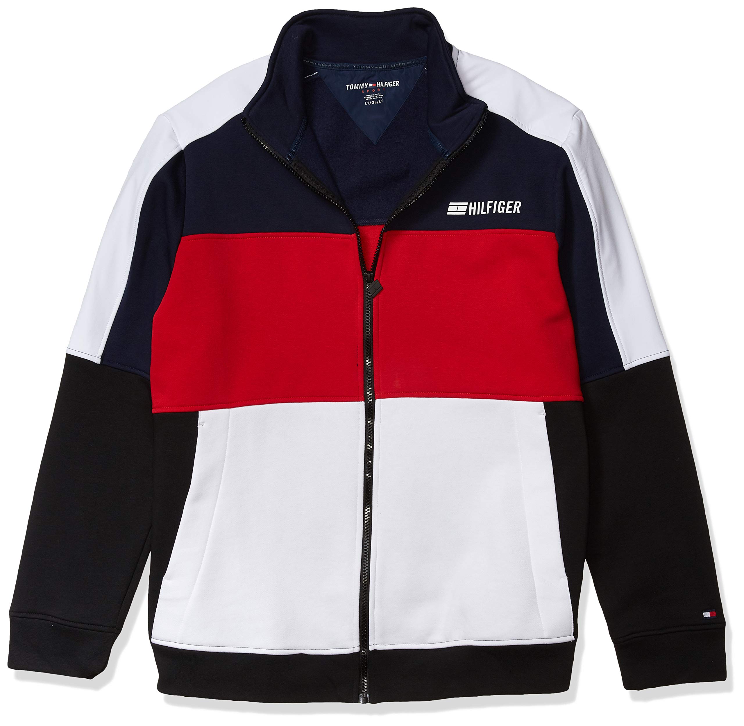 Men's Big & Tall Full Zip Mock Neck Sweater