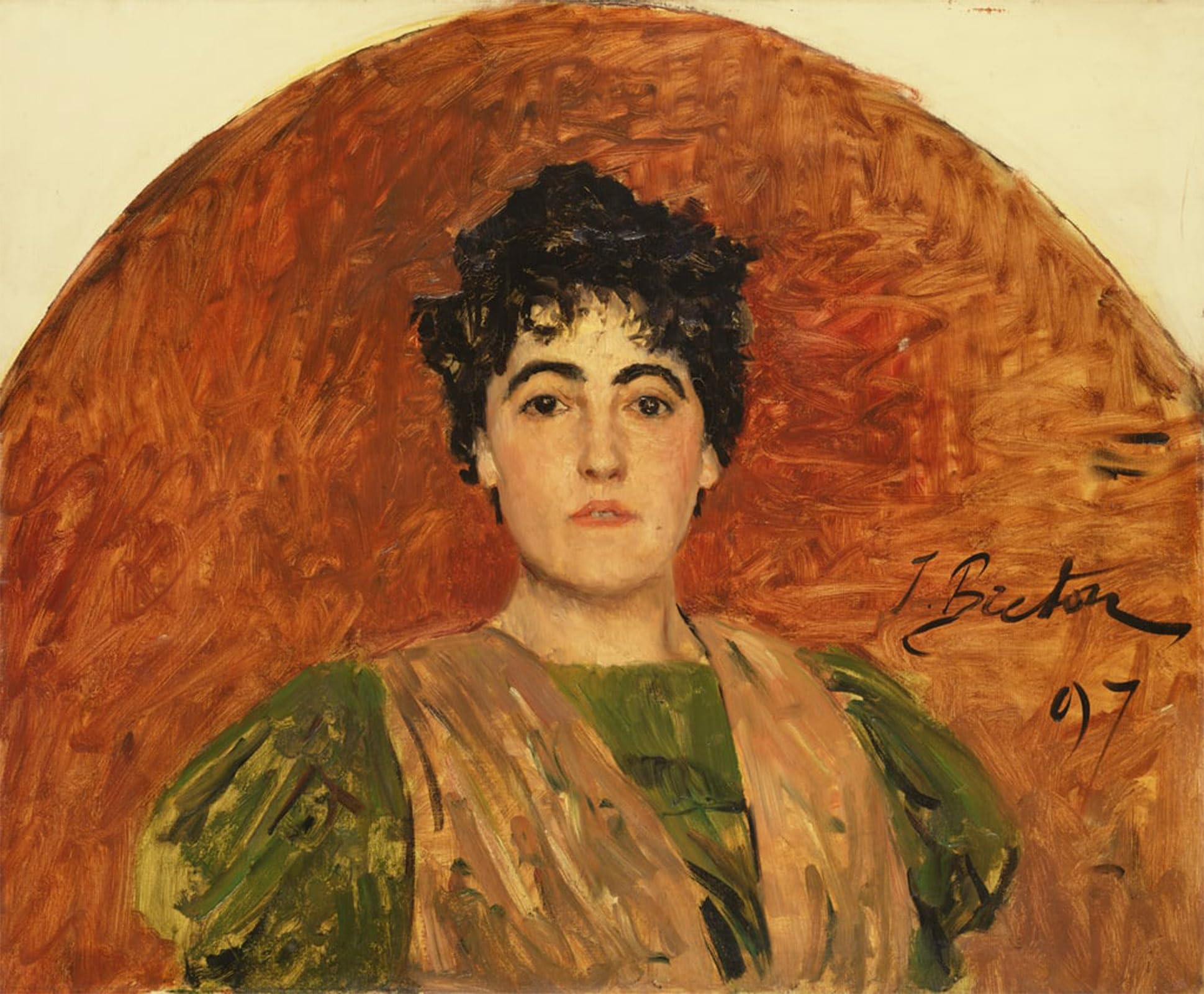 Artxlxxbn No Frame Famous Print Painting Colorful Art Print Portrait Of Madame Dorchain By Jules Breton Canvas Art Decorations For Home Decor 60X90cm