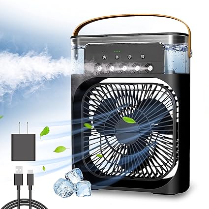 Navkar Crafts Mini cooler for room cooling mini cooler ac portable air conditioners for Home Office Artic Cooler 3 In 1 Conditioner Humidifier Purifier Mini Cooler air (Black)