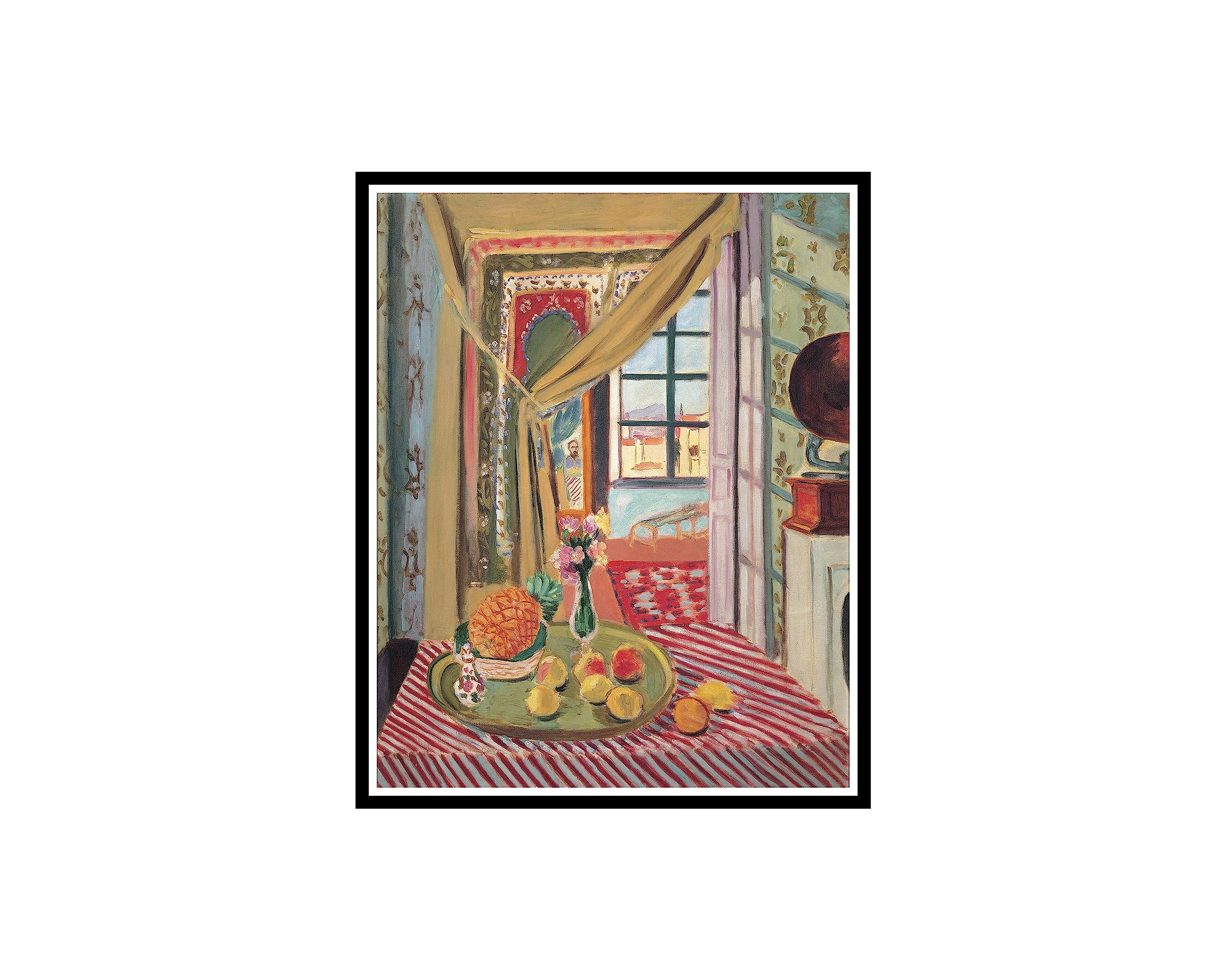 Poster MasterVintage Henri Matisse Poster - Interior with Phonograph Painting Print - Fauvism Art - Gift for Men & Women - Chic Wall Decor for Kitchen, Living Room or Office - 8x10 UNFRAMED Wall Art
