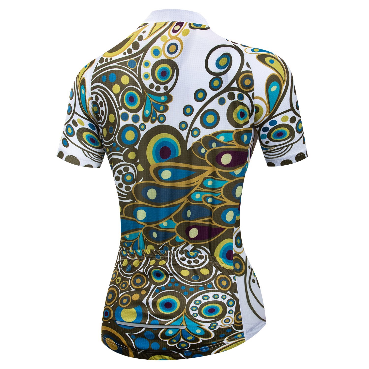 Cycling Jersey Women Bike Jersey Bicycle Breathable Short Sleeve Tops Biking Shirt Peacock Blue S