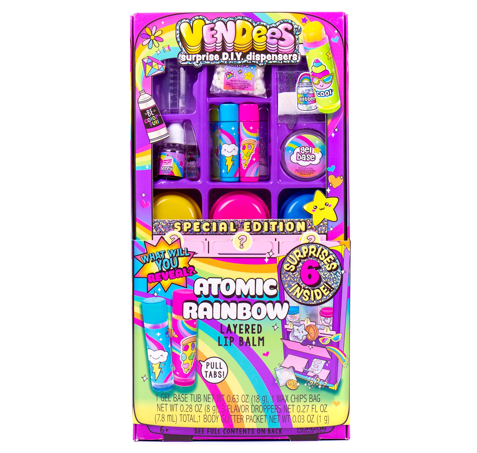 Plastic Atomic Rainbow Lip Balm, Multicolour