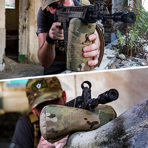 Miniatura 7 de OneTigris Bolsa de descanso de tiro, bolsas de descanso de banco de tiro prellenadas, bolsas de soporte para pistola delantera y trasera, bolsas de