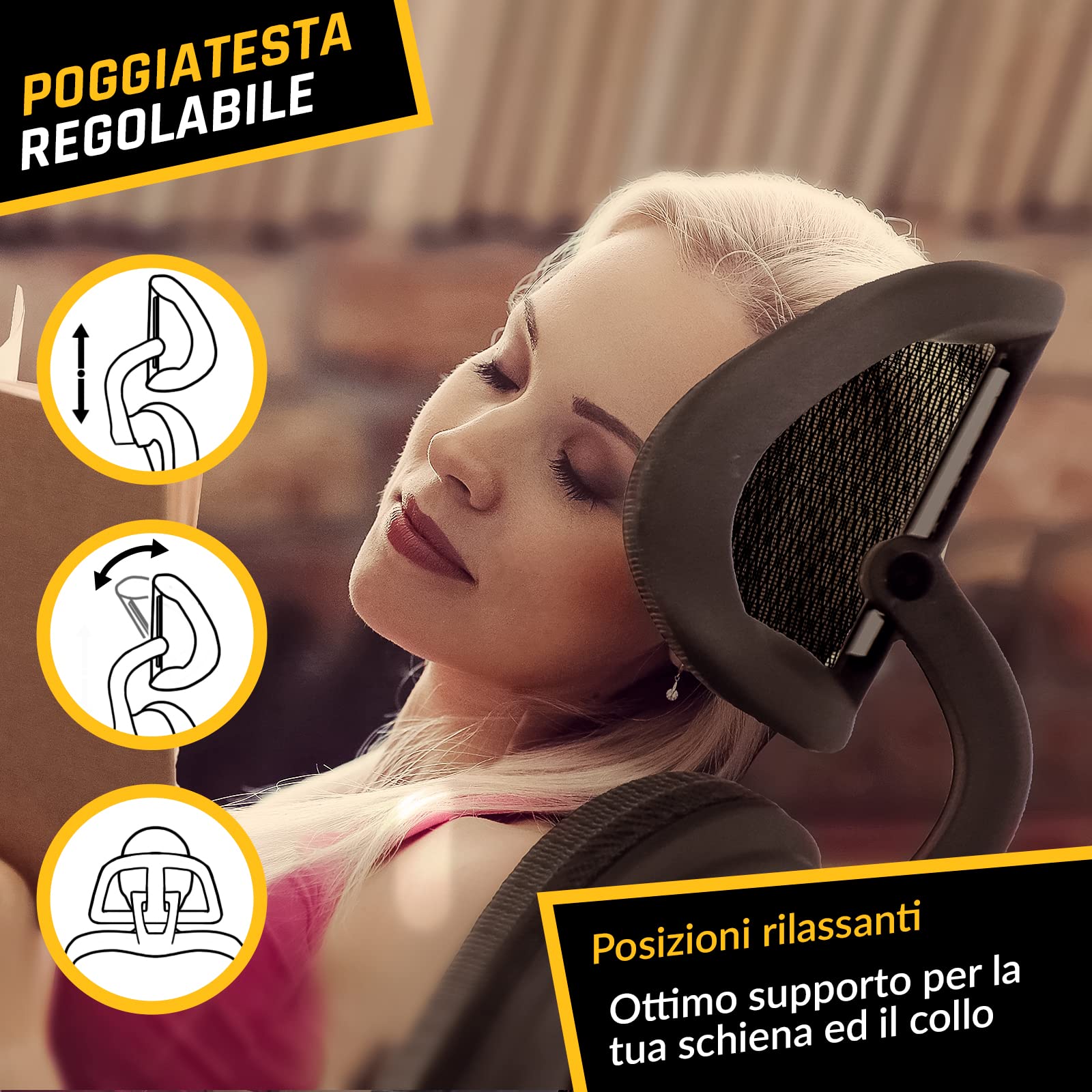 K800 Sedia Ergonomica da Ufficio, Poltrona Girevole, Ottima Come Gaming | Braccioli 4D e Supporti Lombari Cervicali Regolabili, Ergonomia ai Massimi Livelli, Supporto Lombare Dinamico