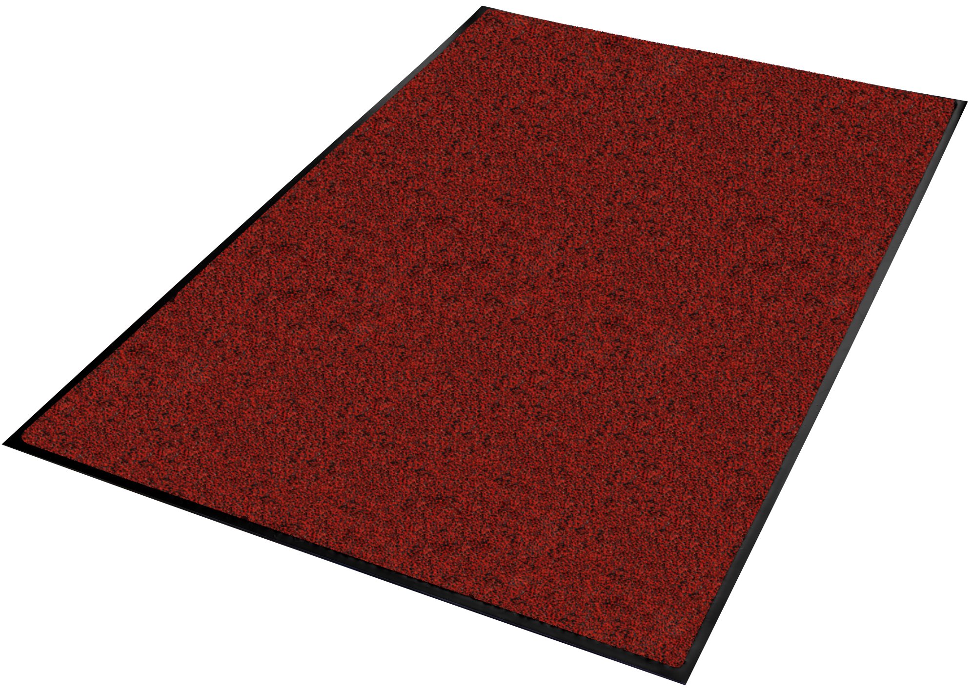 Guardian Platinum Series Indoor Wiper Floor Mat, Rubber with Nylon Carpet, 5'x7', Red