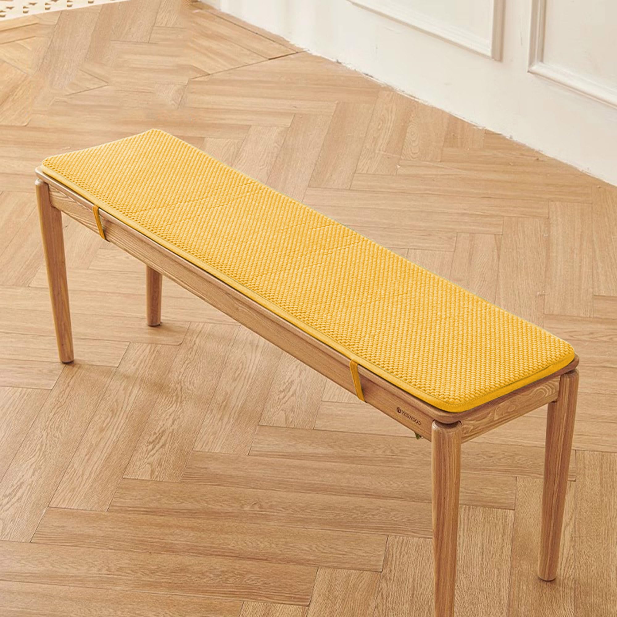 Coussin de chaise ergonomique jaune 100 x 35 x 1,5 cm pour assise de bureau