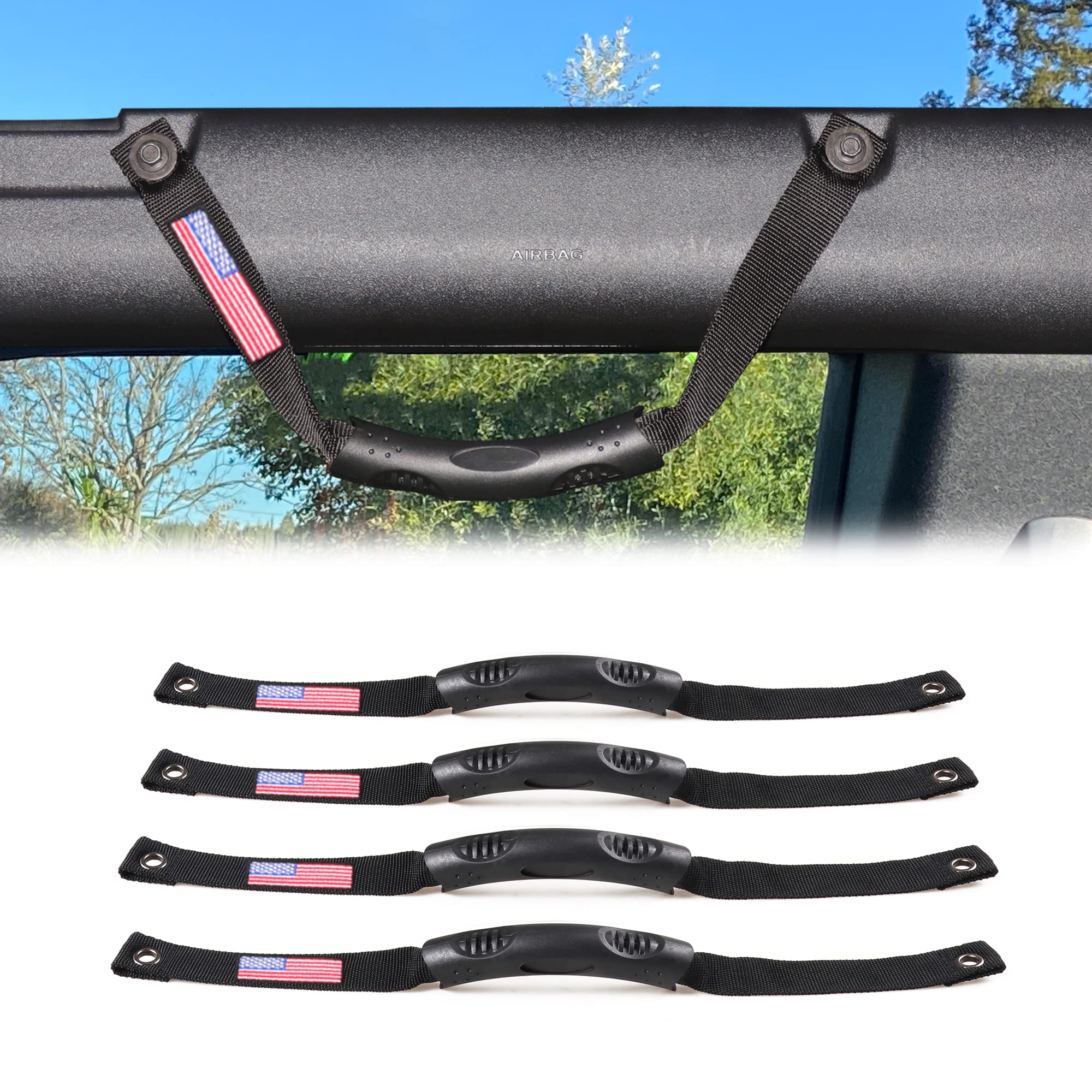 VEXPLO Roll Bar Grab Handles For Ford Bronco Grab Handles