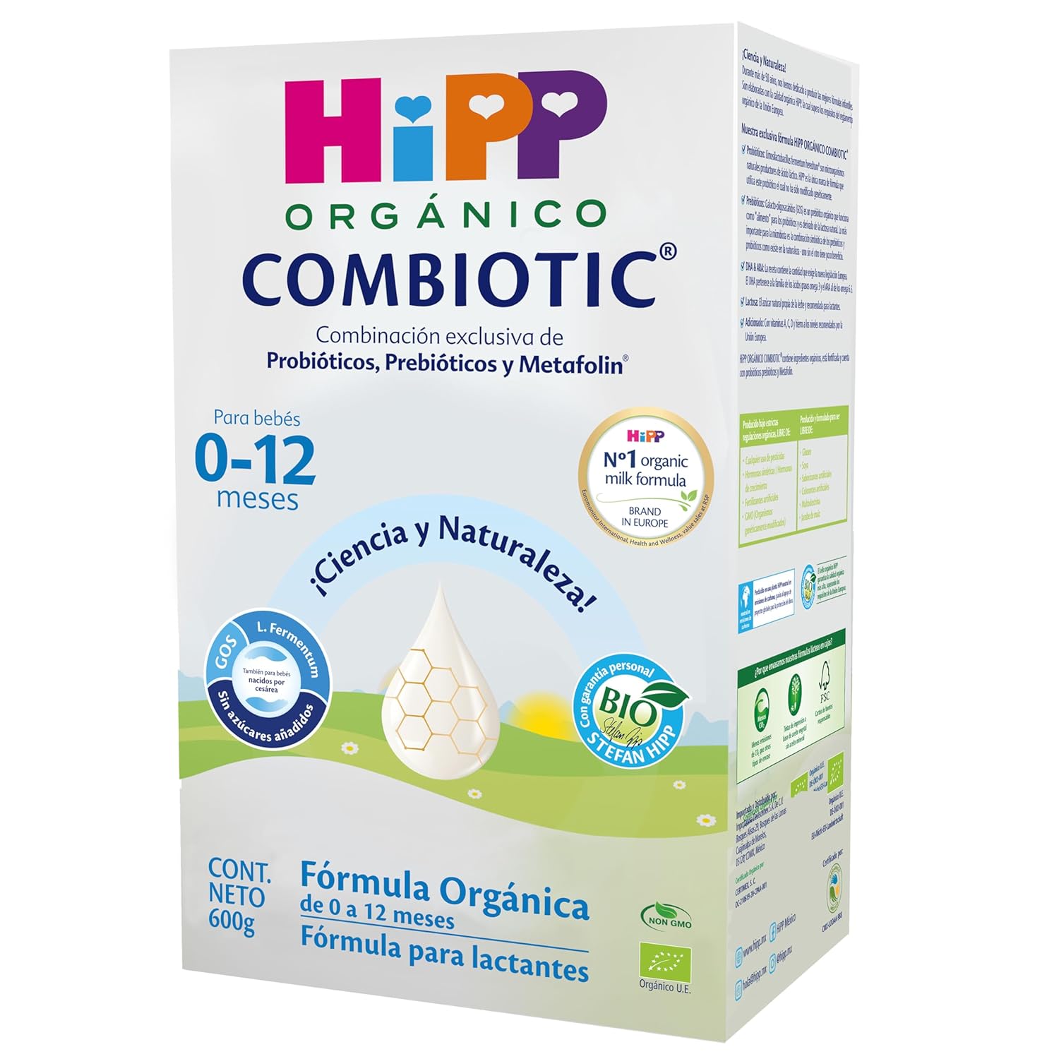 HiPP Organic Milk Formula, 1 Combi&oacute;tico Org&aacute;nico, Leche Inicial, 600 g