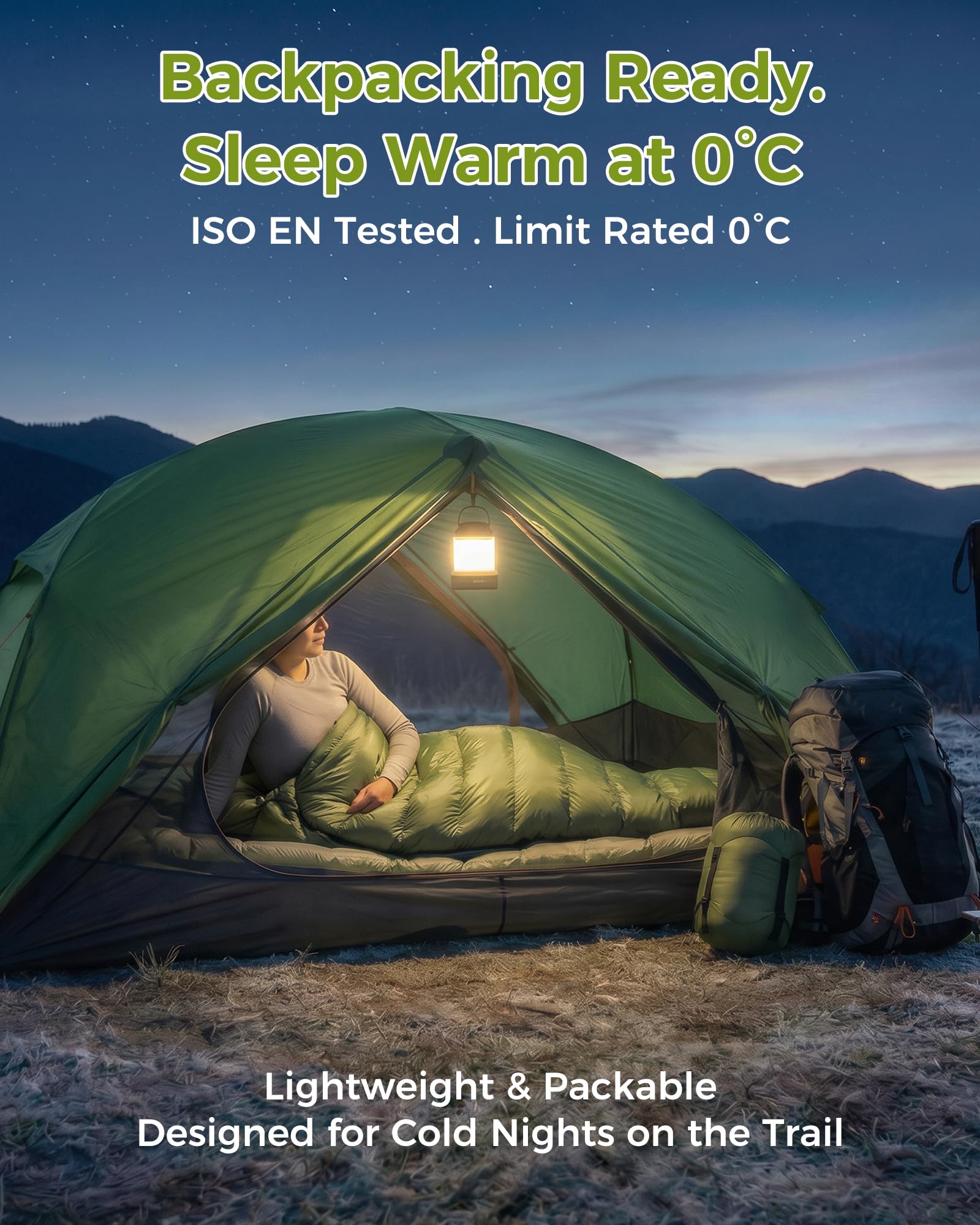 ATEPA Saco de Dormir de Momia, Saco de Dormir para Exteriores, Impermeable, Saco de Dormir para 4 Estaciones, Ideal para Adultos en Camping, Viajes y Aventuras
