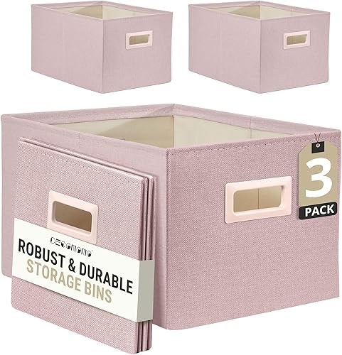 Miniatura 11 de DECOMOMO Contenedores de almacenamiento para estantes de tela resistente, contenedores para armarios y estantes, almacenamiento de juguetes, ropa y