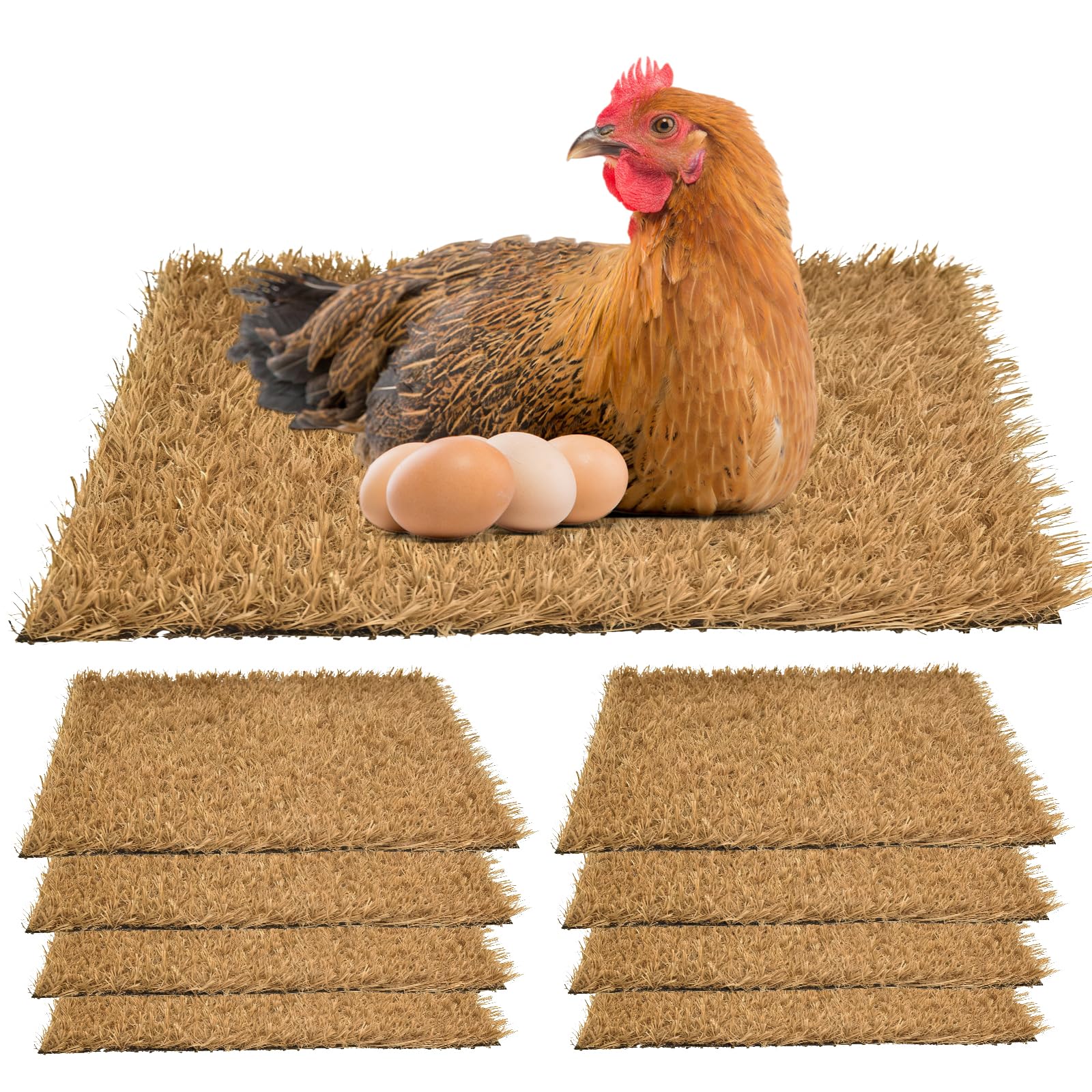 Lot De 10 Tapis De Nidification En Fibre De Coco Pour Perroquets Et Pigeons - Épais Et Naturel