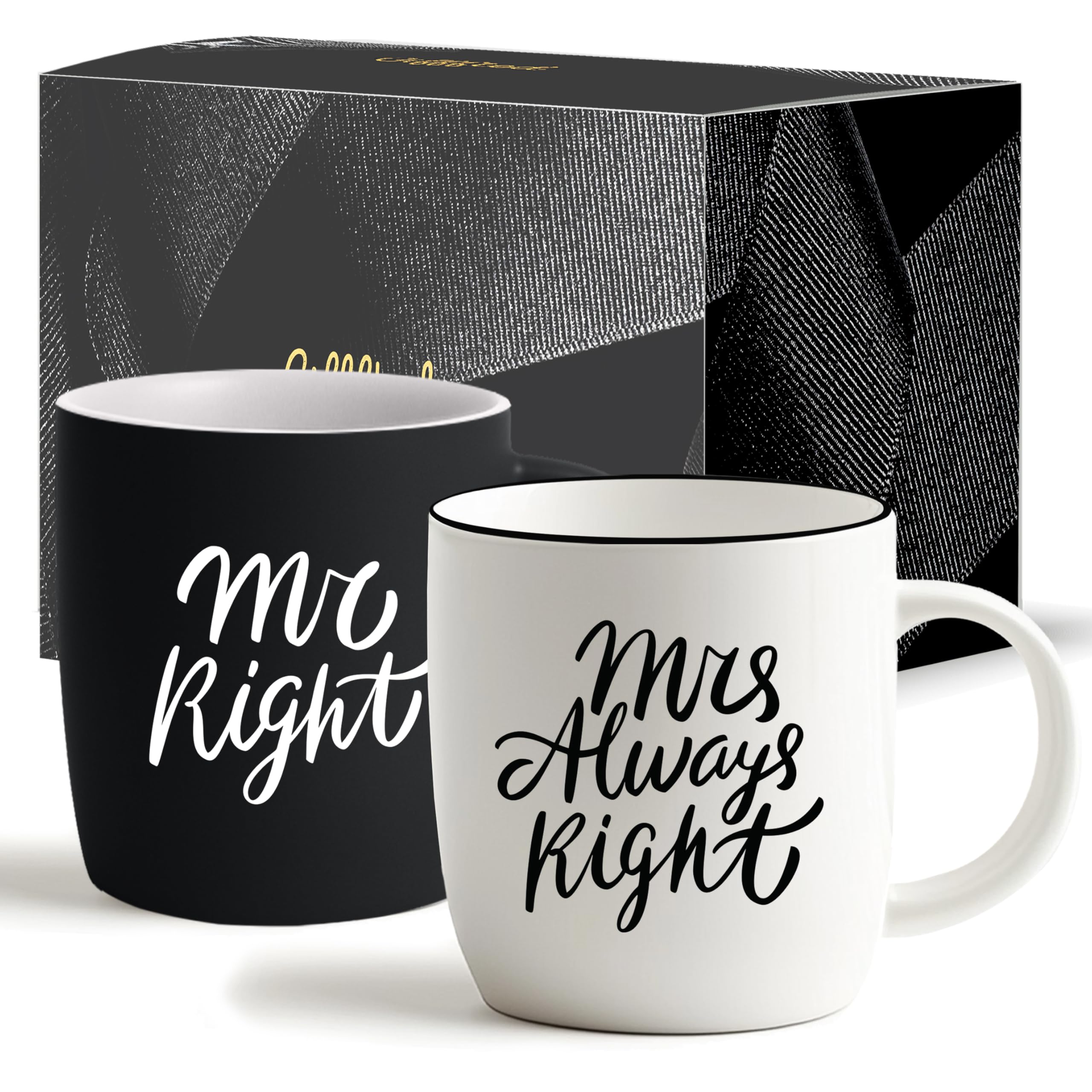 BOLDLOFT Set Di 2 Tazze Da Caffè Per Coppie – “Together Is My Favorite Place To Bee” – 355 Ml – Regalo Anniversario E Matrimonio - 2