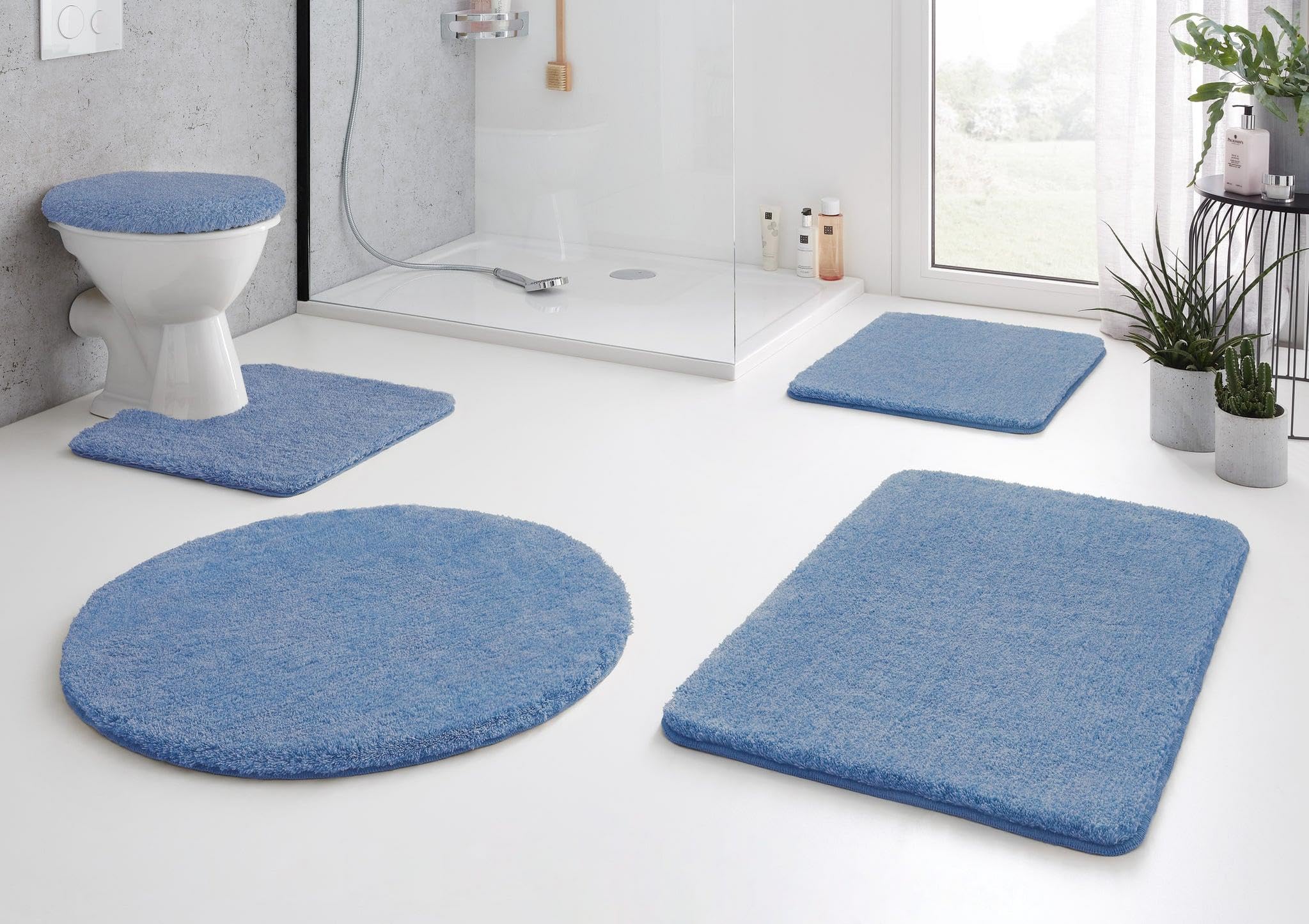 Kleine Wolke WC-Vorleger Relax Azur 55 x 55 cm mit Ausschnitt