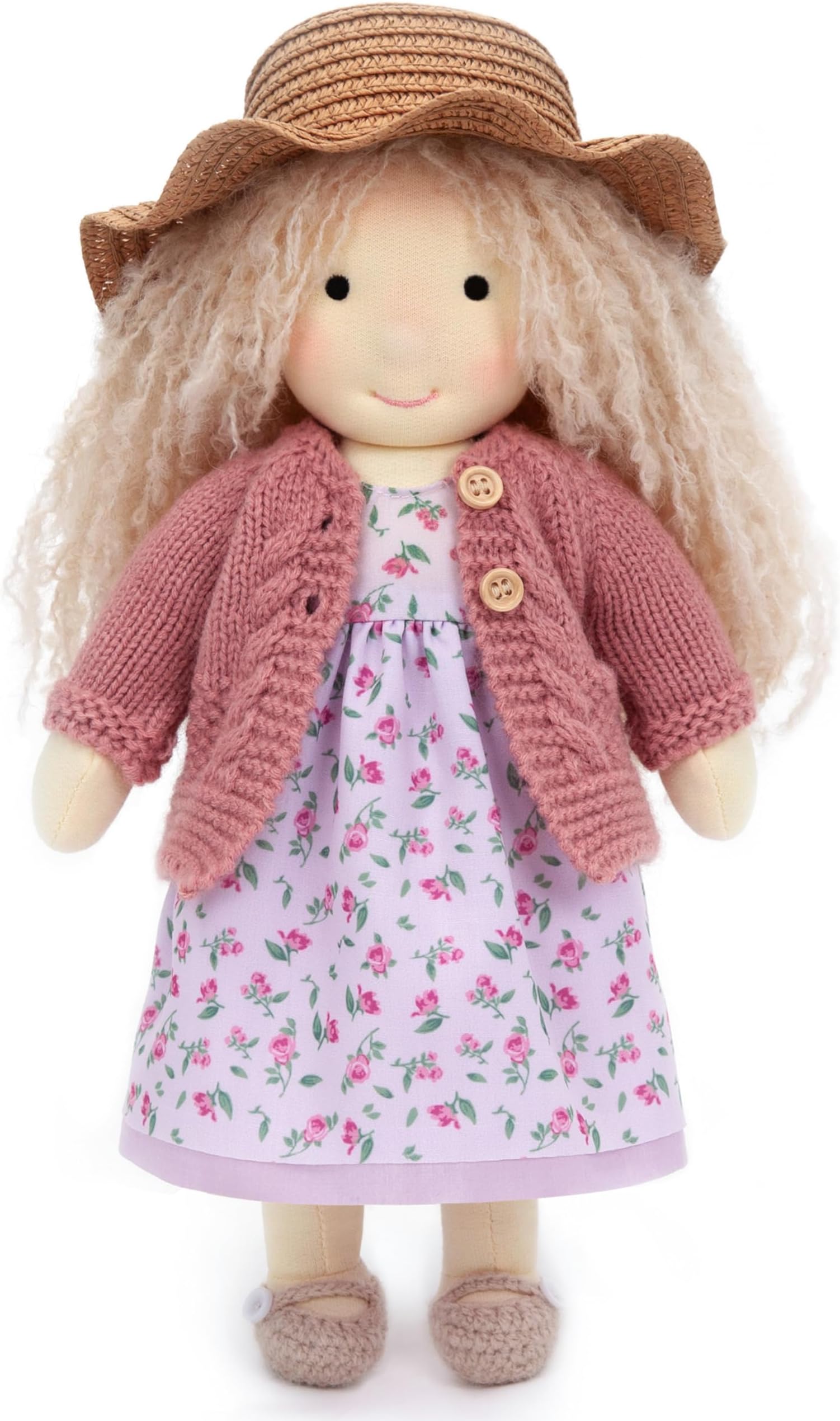 - Waldorf Handmade Rag Doll - Personalized Collectors Plush for Kids Birthday Present with Beautiful Box-Darcy 12"