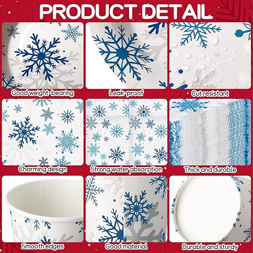 Miniatura 6 de Sinmoe Juego de 400 piezas de vajilla desechable de verano para 50 invitados, estrellas de mar, conchas de mar, platos de papel y servilletas de