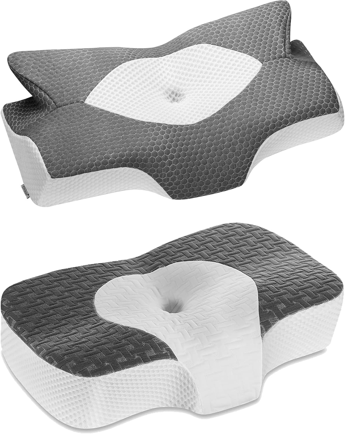 Elviros Cervical Memory Foam Pillow, 2 in 1 Contour