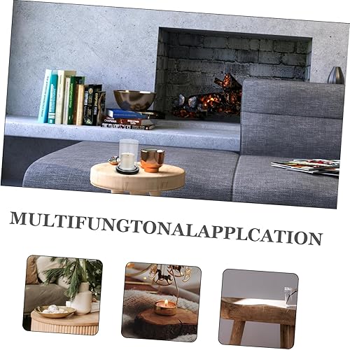 Miniatura 5 de Candelabro de cristal con base de madera transparente para chimenea, tubo de chimenea, soporte para velas, cilindro de vidrio, placa de vela