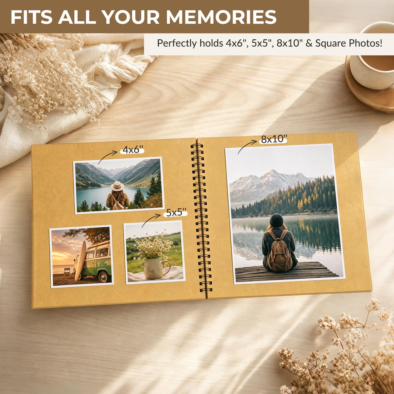 Album fotografico per scrapbooking, 80 pagine, 30 x 30 cm
